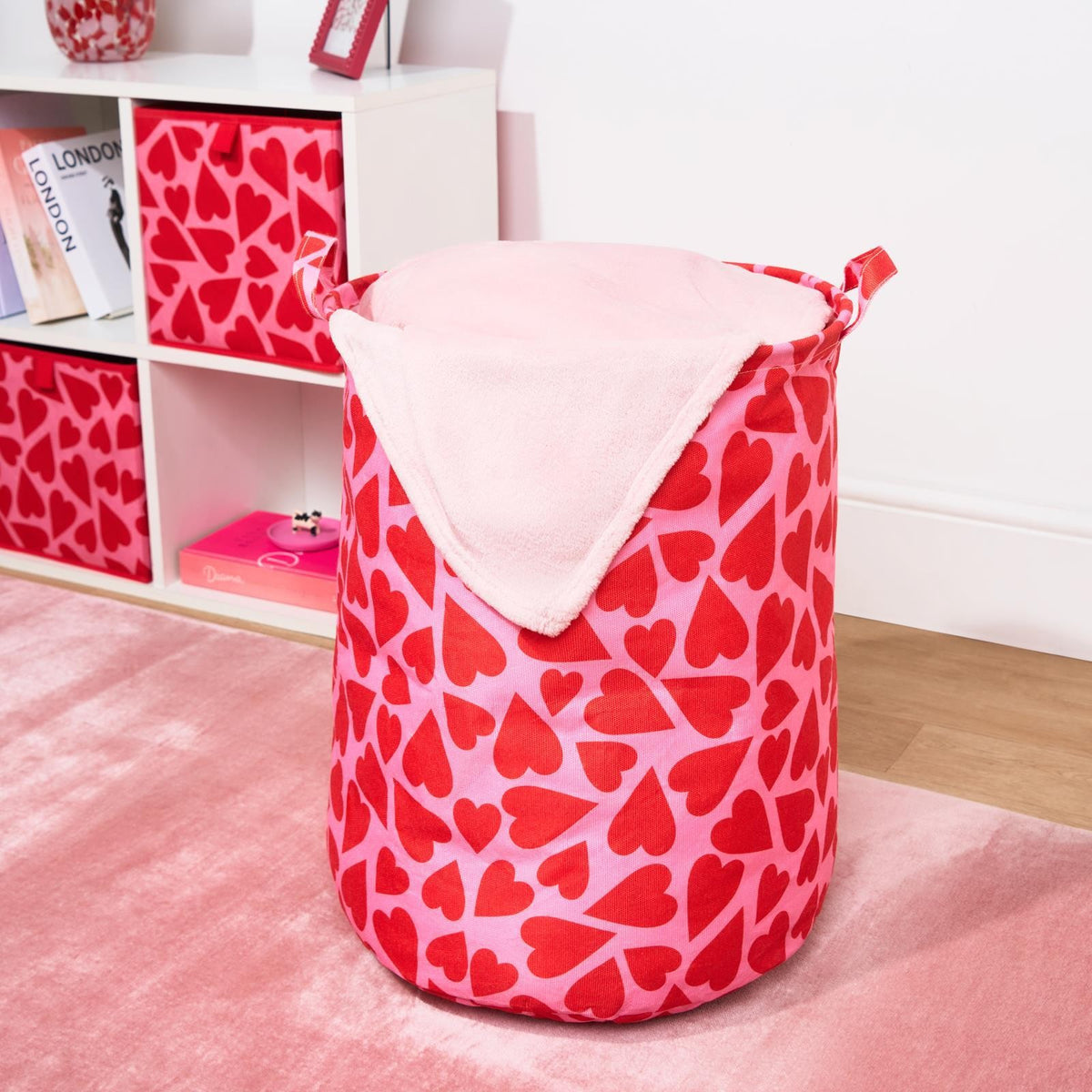 OHS Kids Laundry Basket Clothes Storage Toy Organiser Pop Up Hamper Bag Handles