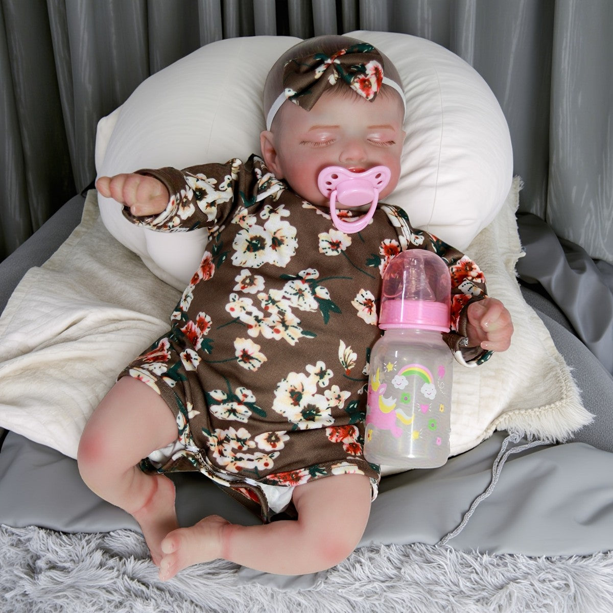 Realistic Reborn Baby Dolls Vinyl Silicone Handmade Newborn Sleeping Girl Doll