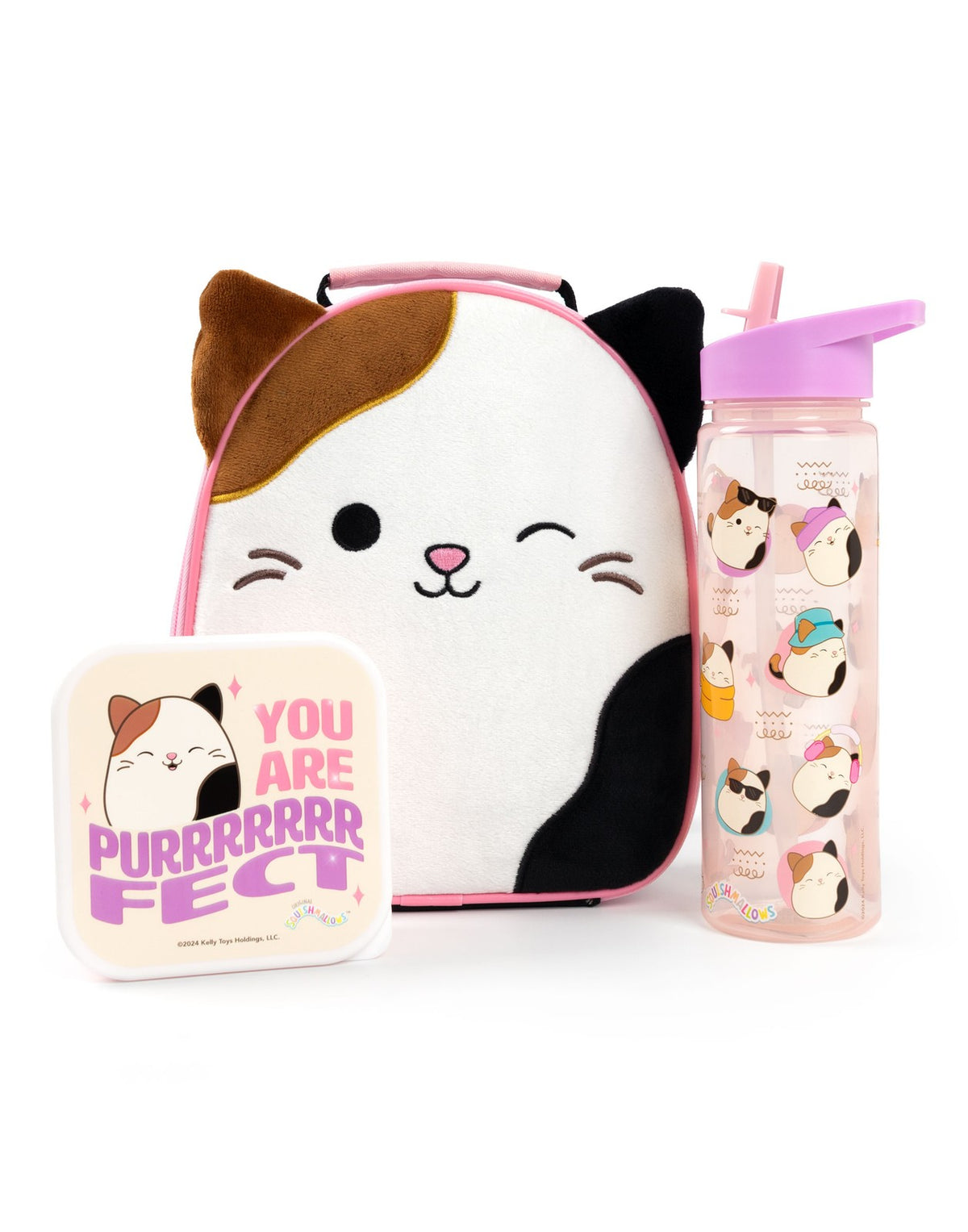 Squishmallows Lunch Bag, Lunch Box and Bottle Set | Girls Multicoloured | Offici