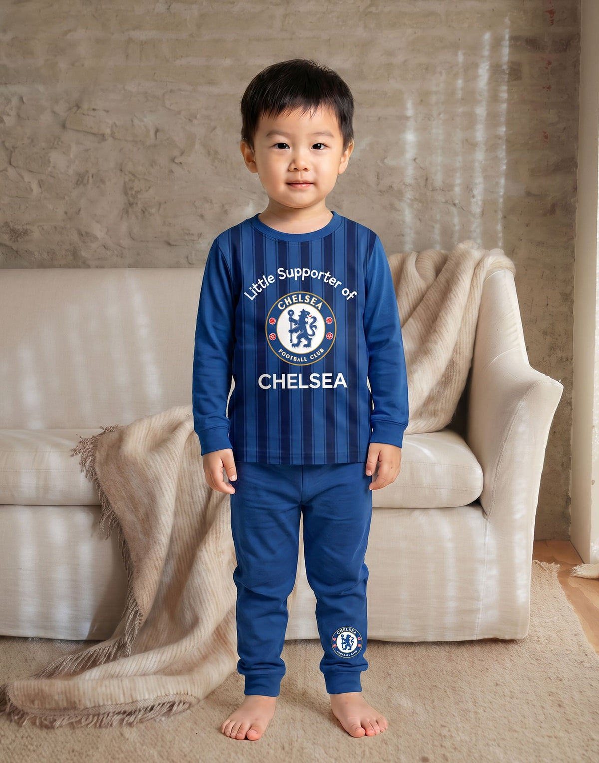 Chelsea Long Sleeve Long Leg Pyjama Set | Boys Blue | Official Merch