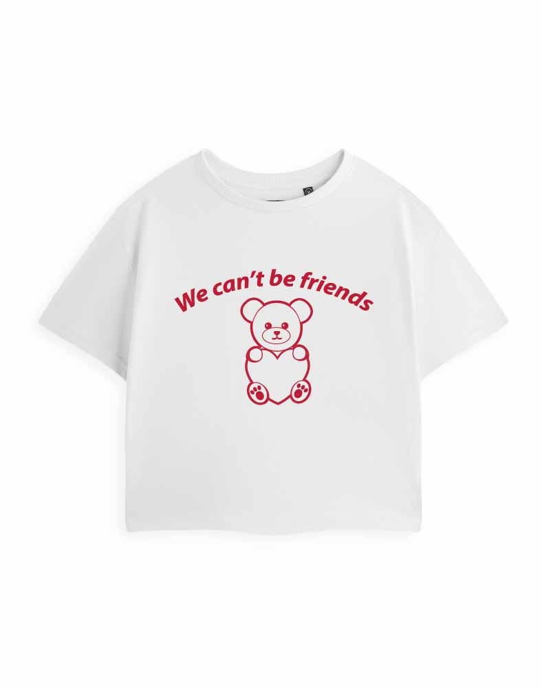 Show Me The Merch Cropped Short Sleeved T-Shirt | Womens White | Official Merch