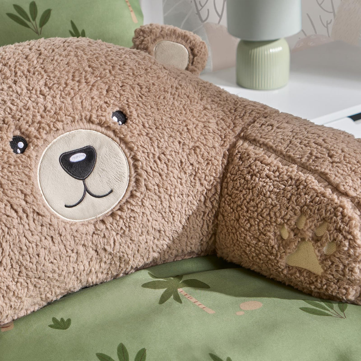 Bear Teddy Fleece Reading Cuddle Cushion Soft Plush Gaming Reading Bed Support