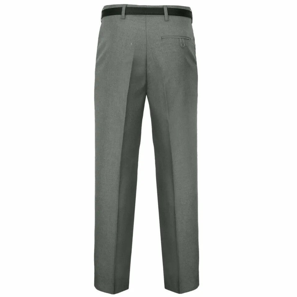 MENS OFFICE TROUSER BUSINESS WORK CASUAL SMART FORMAL BIG PLUS BELT POCKET PANTS