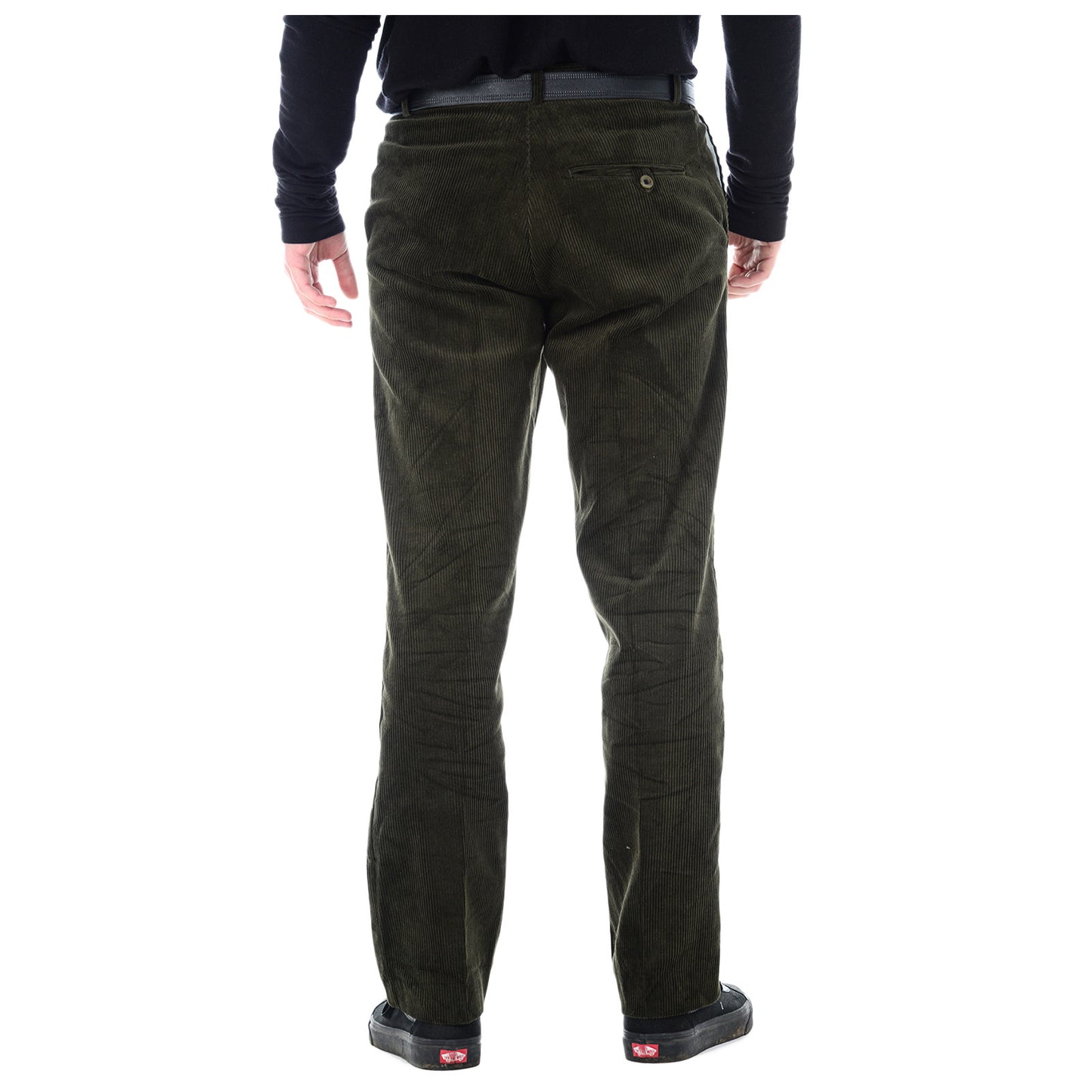 MENS CORD CORDUROY TROUSERS COTTON  BUSINESS FORMAL CASUAL BELTED SMART PANTS