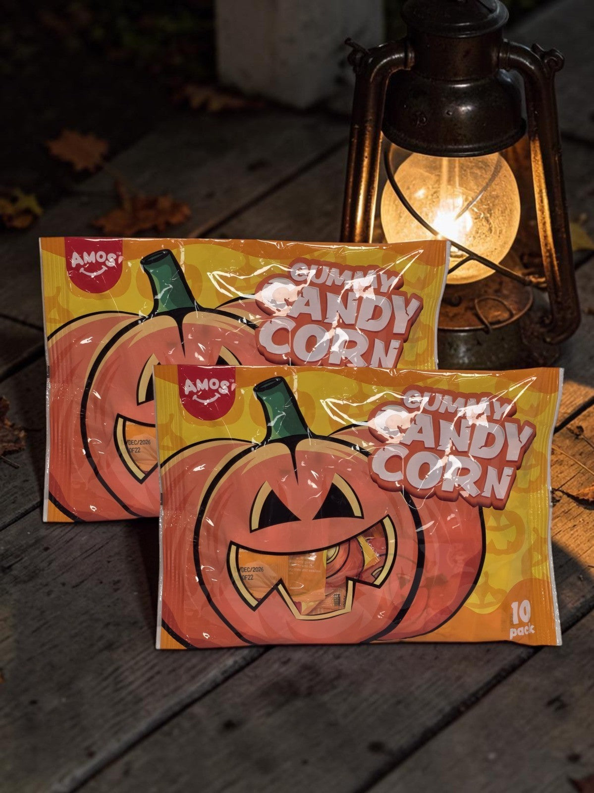 AMOS Gummy Candy Corn Halloween Sweets 10 Pack Trick or Treat Single or 2 Bags