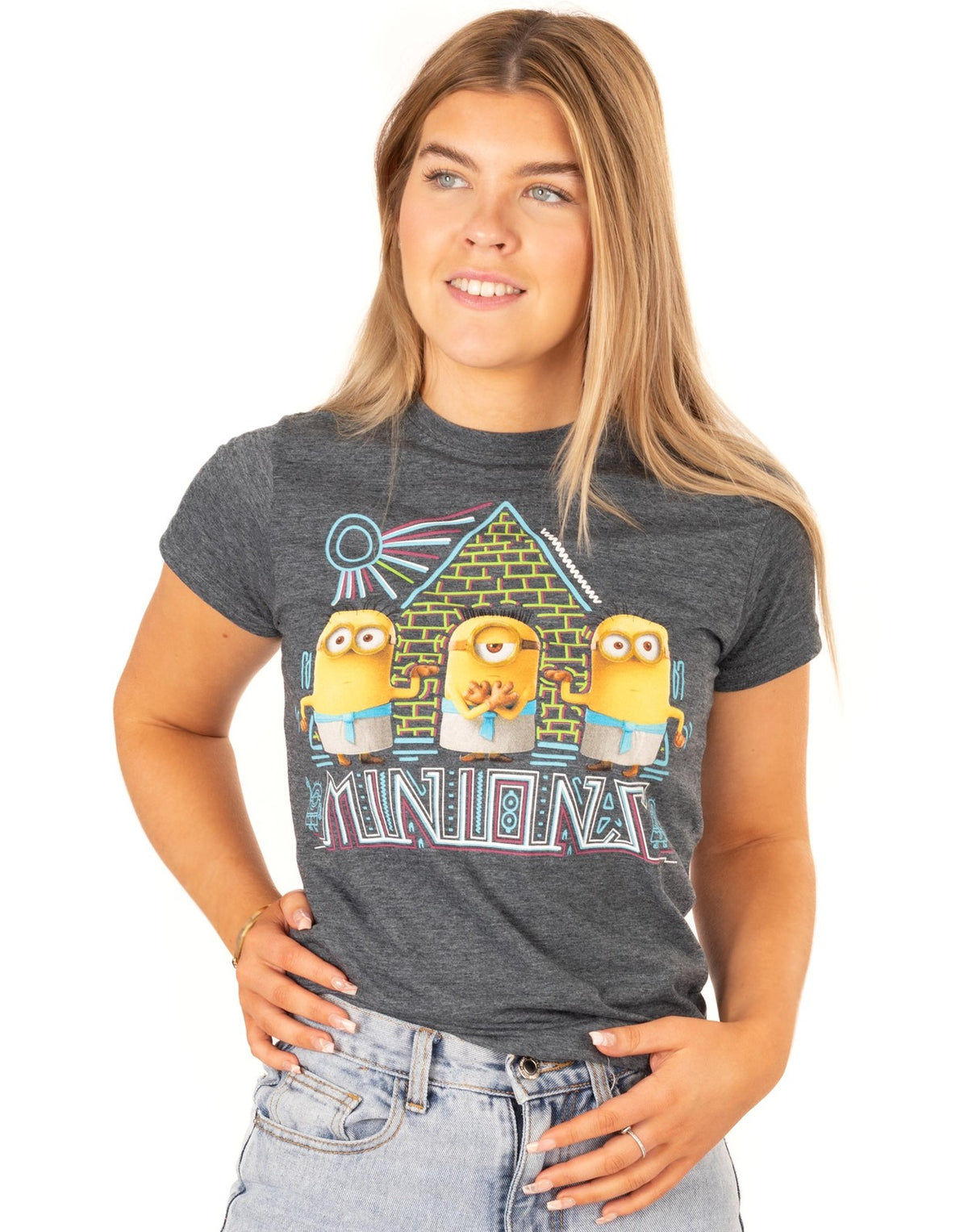 Despicable Me Short Sleeved T-Shirt | Womens Charcoal | Official Merch