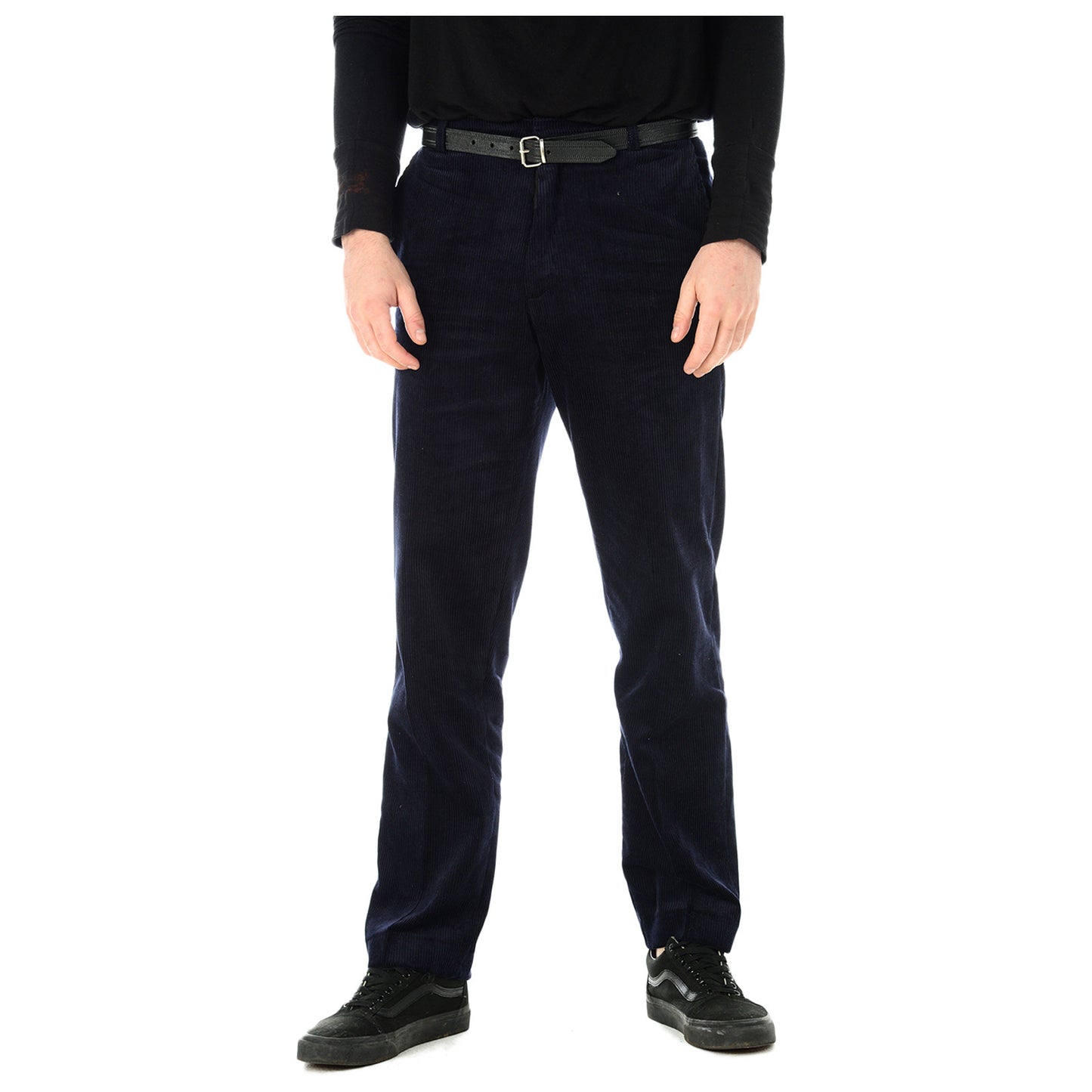 MENS CORD CORDUROY TROUSERS COTTON  BUSINESS FORMAL CASUAL BELTED SMART PANTS