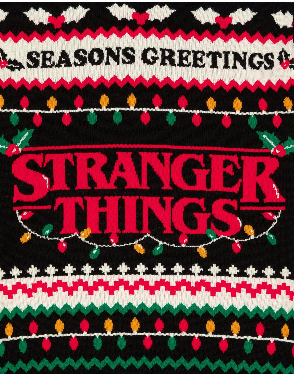 Stranger Things Christmas Jumper | Unisex Black | Official Merch
