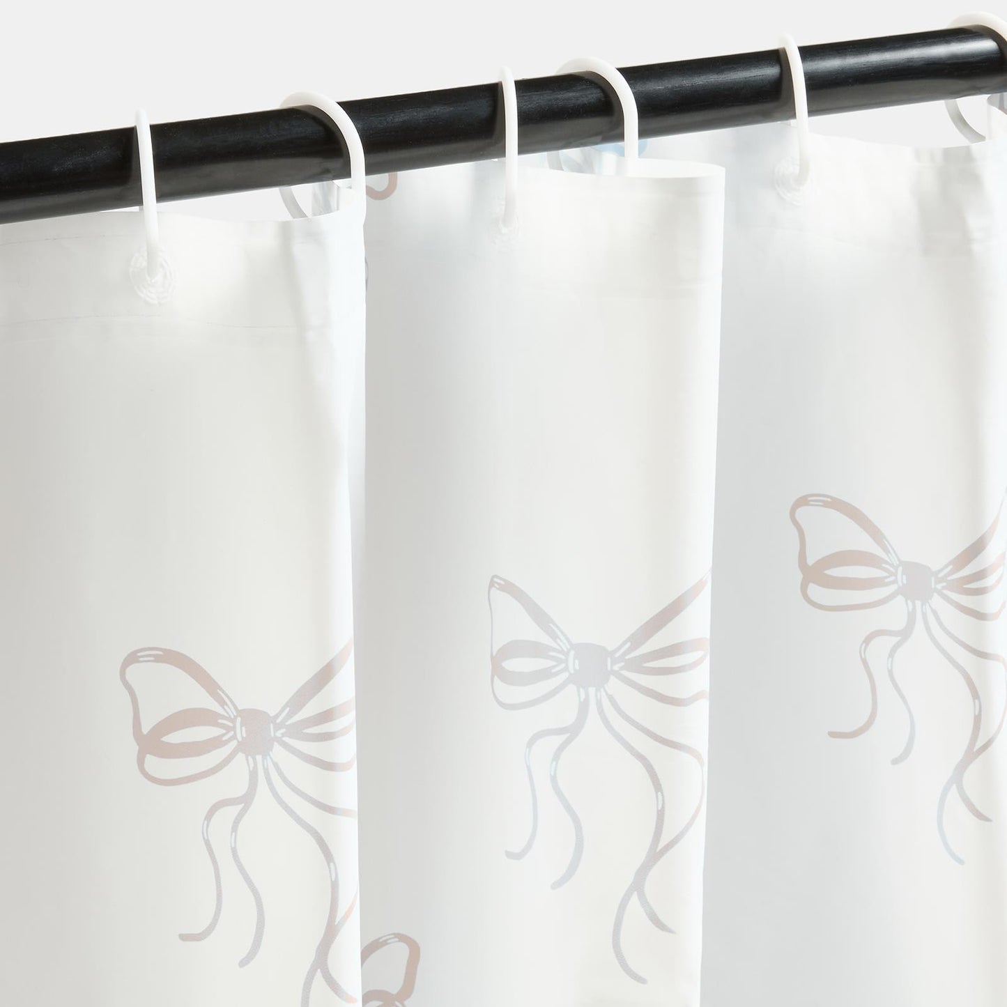 OHS Bows Shower Curtain with 12 Hooks Mould Proof Bathtub Curtains