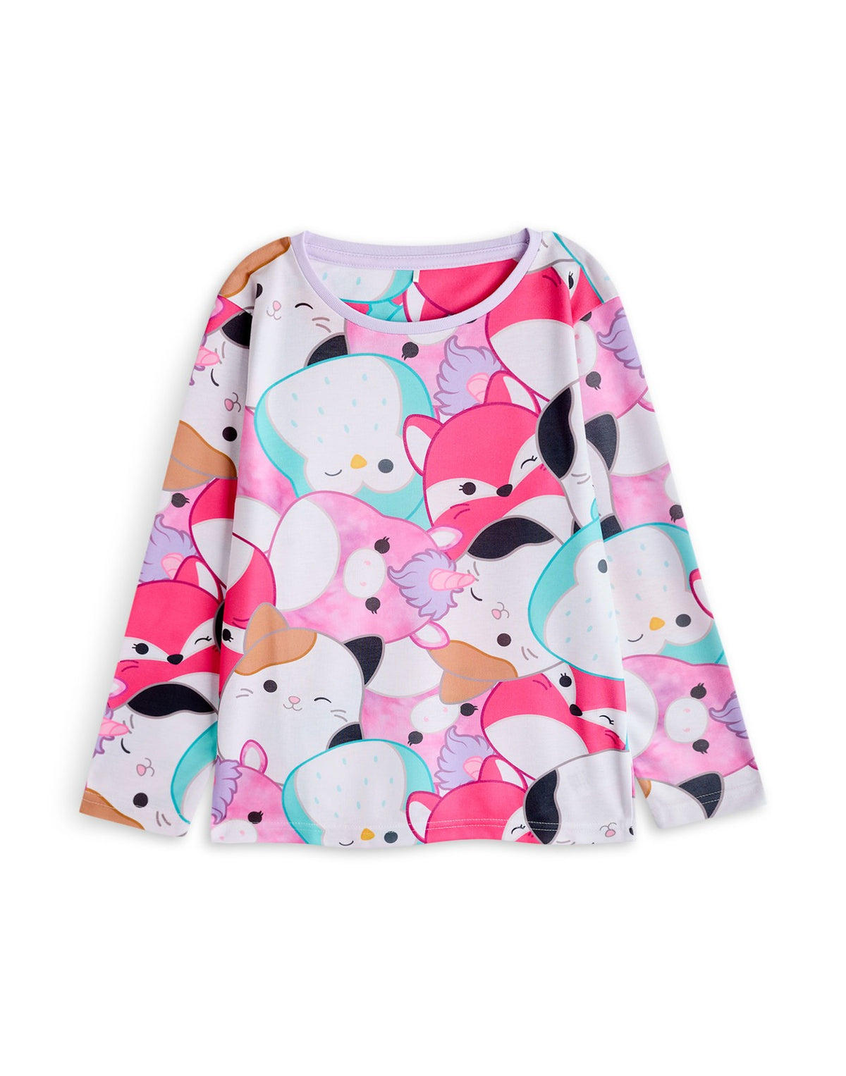 Squishmallows Multi-Pack of 2 Long Sleeve Long Leg Pyjama Set | Girls Purple | O