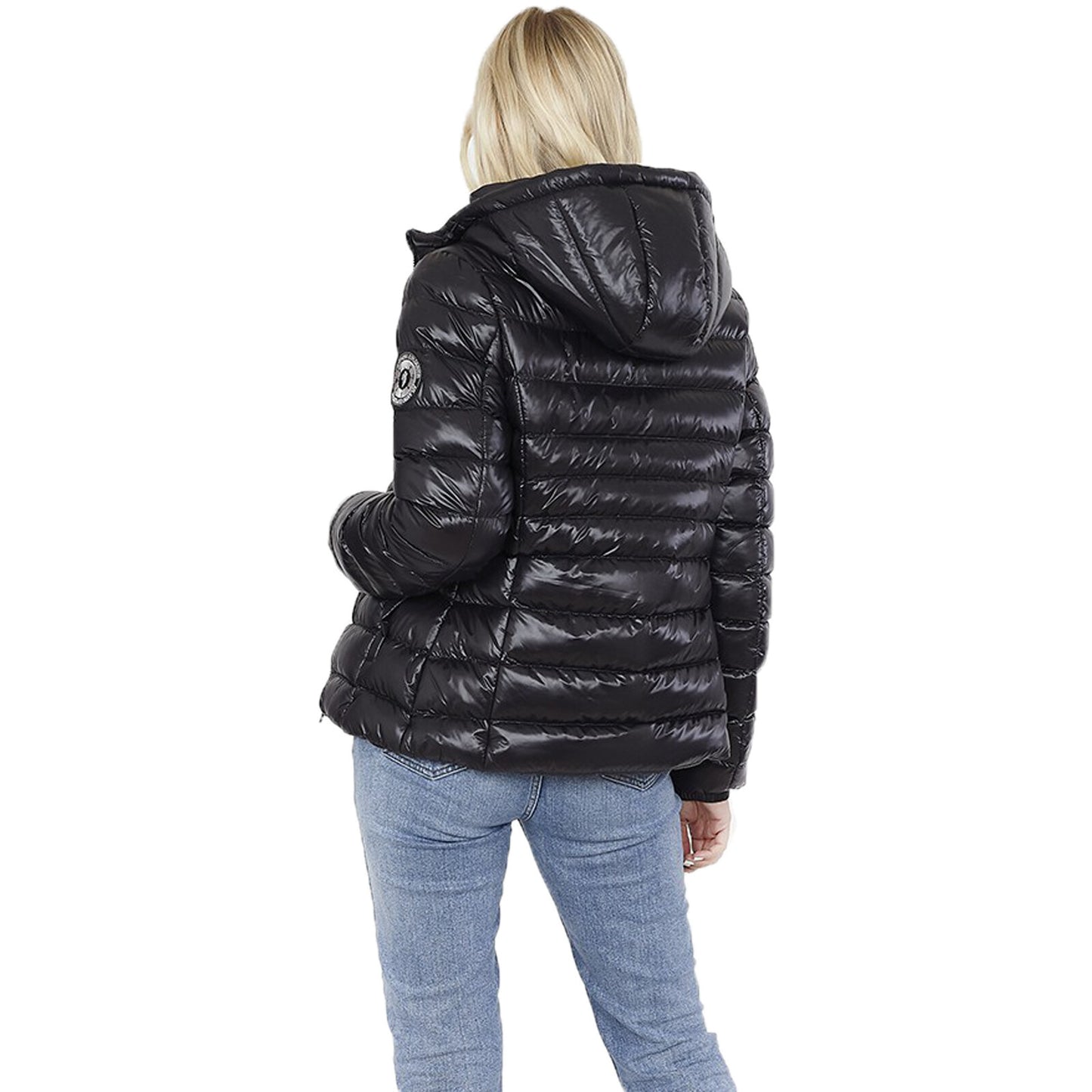 LADIES BRAVE SOUL PADDED PUFFER STYLE HOODED JACKET WINTER COAT WARM SHINY HOOD
