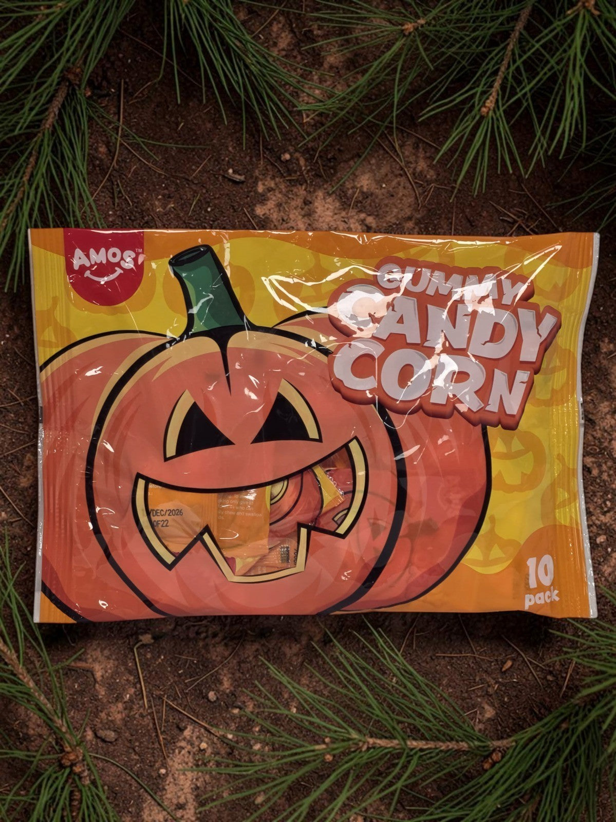 AMOS Gummy Candy Corn Halloween Sweets 10 Pack Trick or Treat Single or 2 Bags