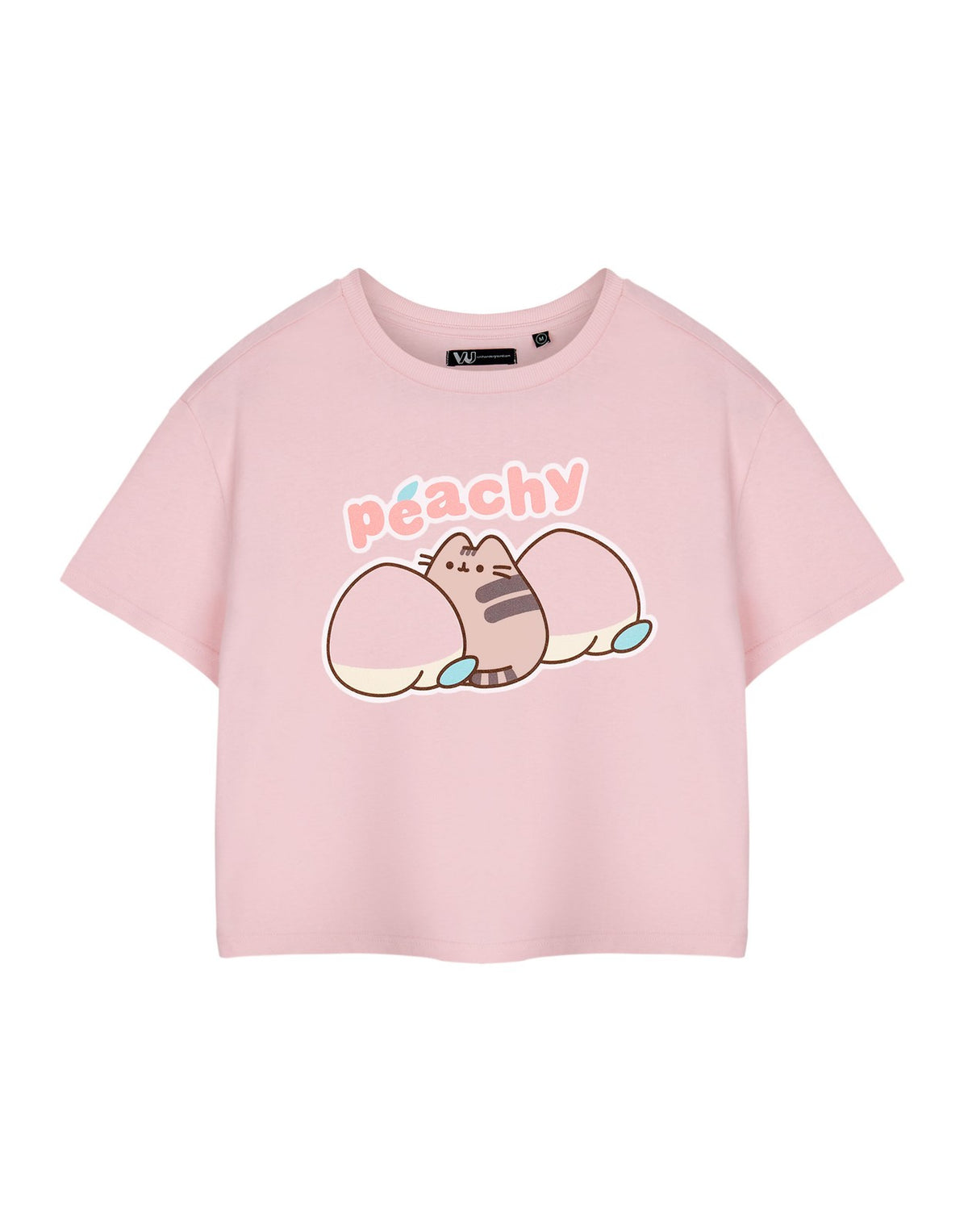 Pusheen Cropped Short Sleeved T-Shirt | Womens Pink | Official Merch