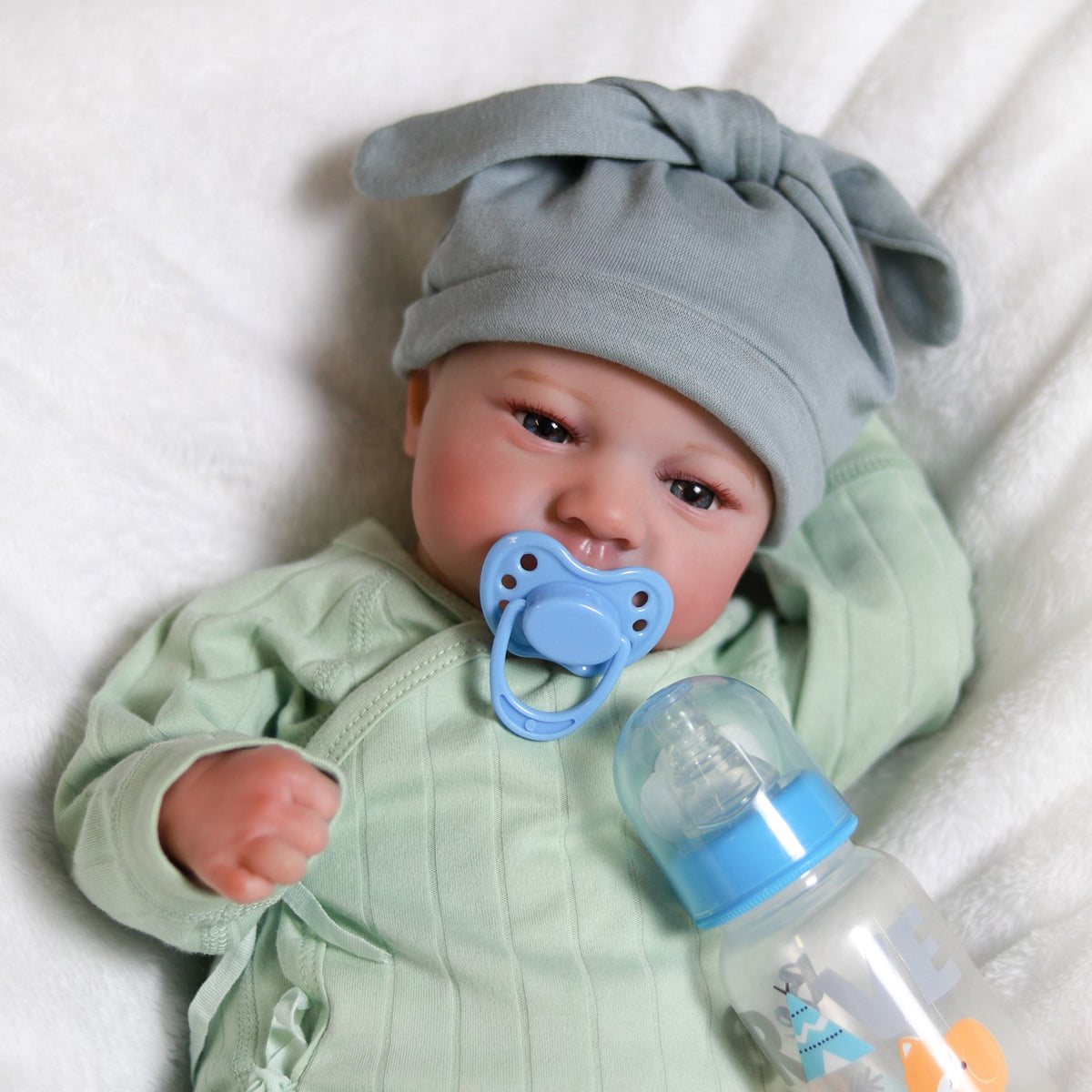 Life Like 18" Reborn Dolls Newborn Baby Vinyl Silicone Realistic Boy Doll Gift