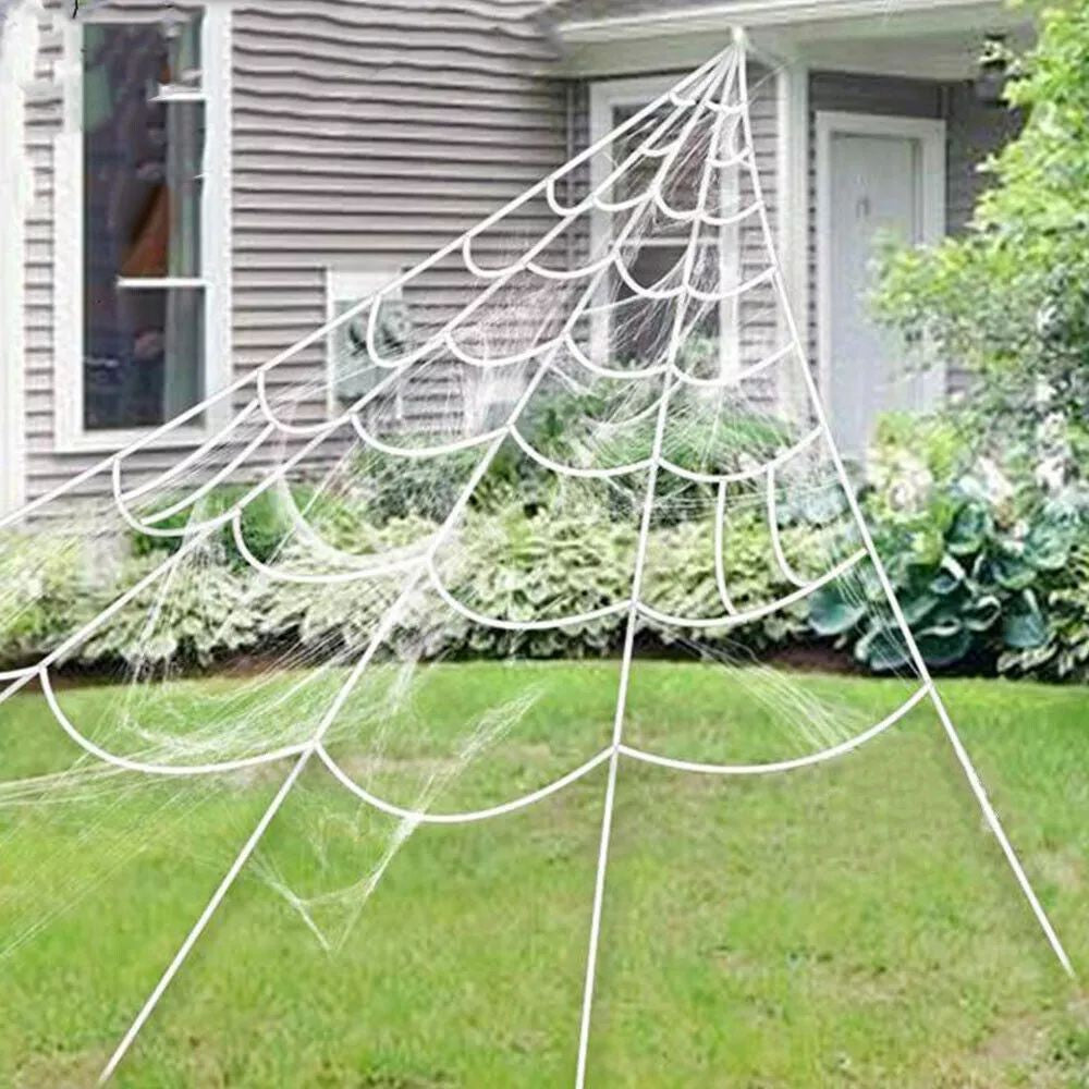 Halloween Decoration Giant Spider Web Party Props Decor Outdoor Fancy Dress 22FT