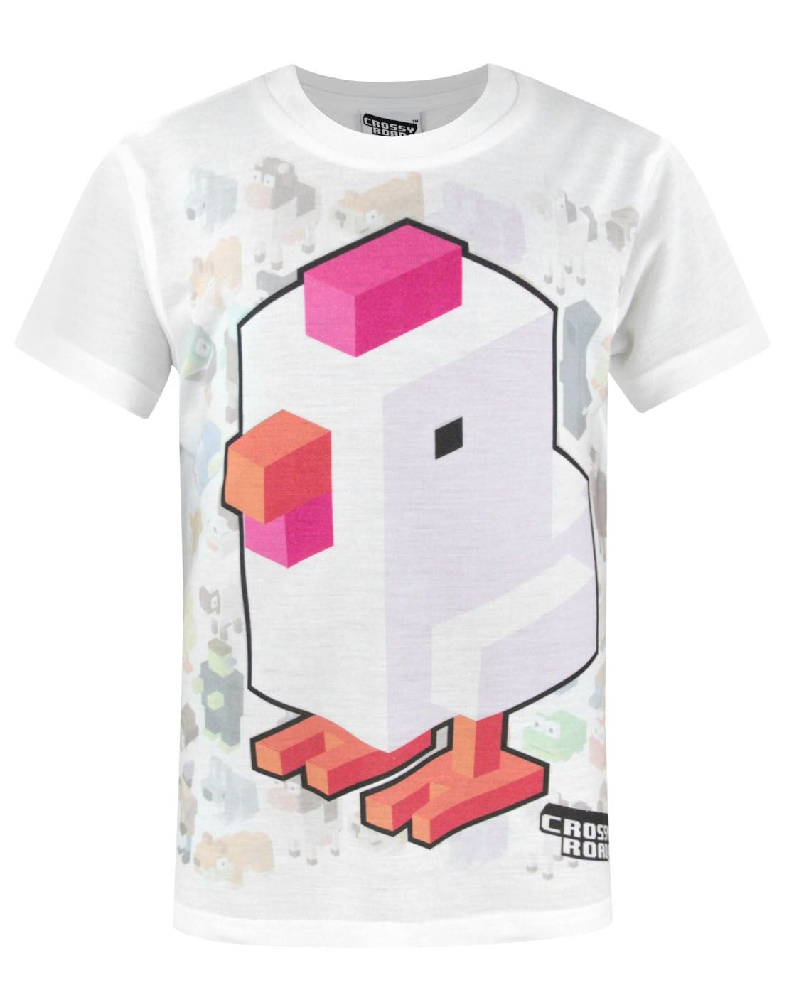 Crossy Road Short Sleeved T-Shirt | Boys White | Official Merch