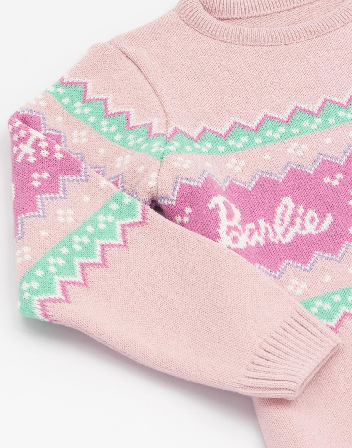 Barbie Christmas Jumper | Girls Pink | Official Merch