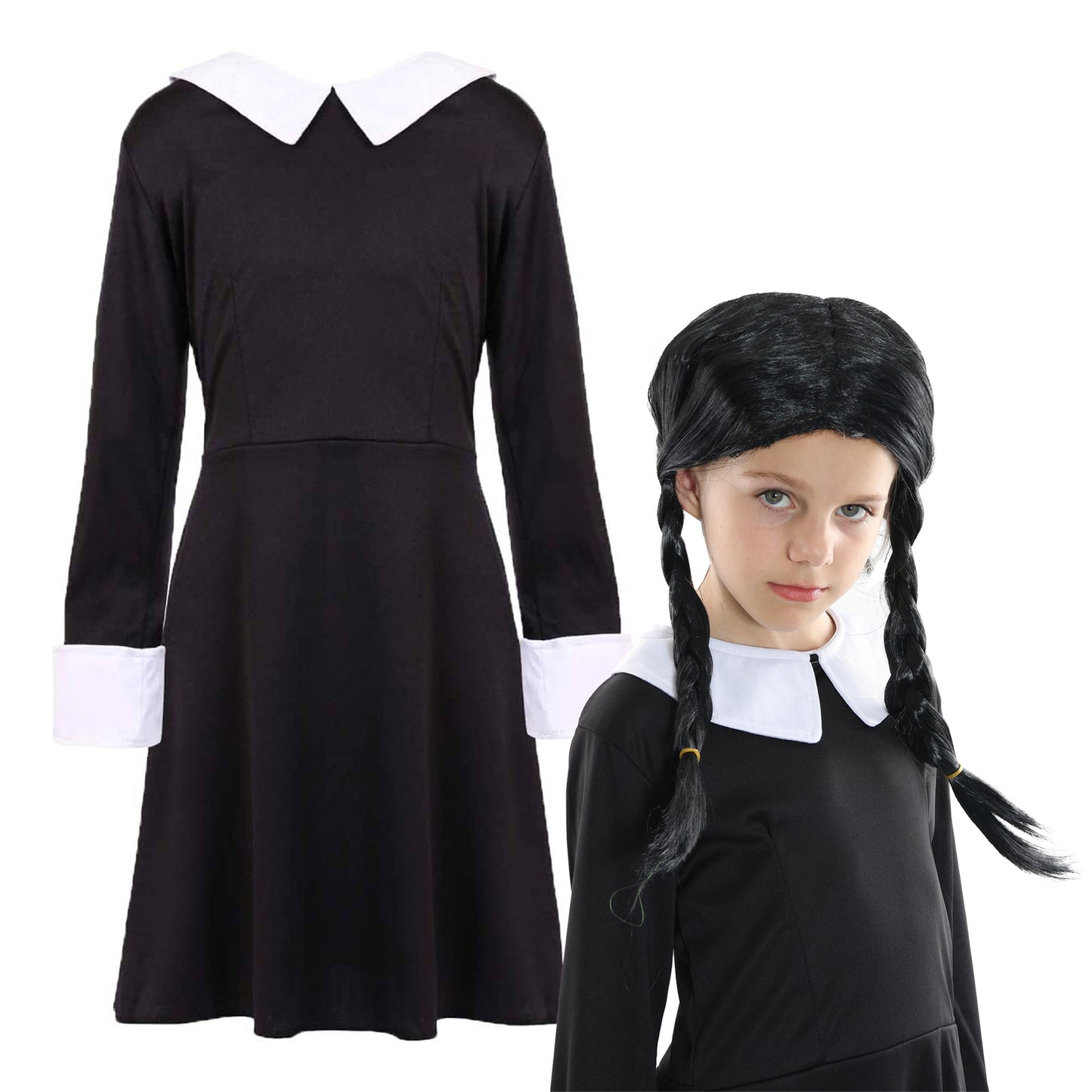 GIRLS MIDWEEK HORROR COSTUME KIDS HALLOWEEN SPOOKY FANCY DRESS CHILD OUTFIT
