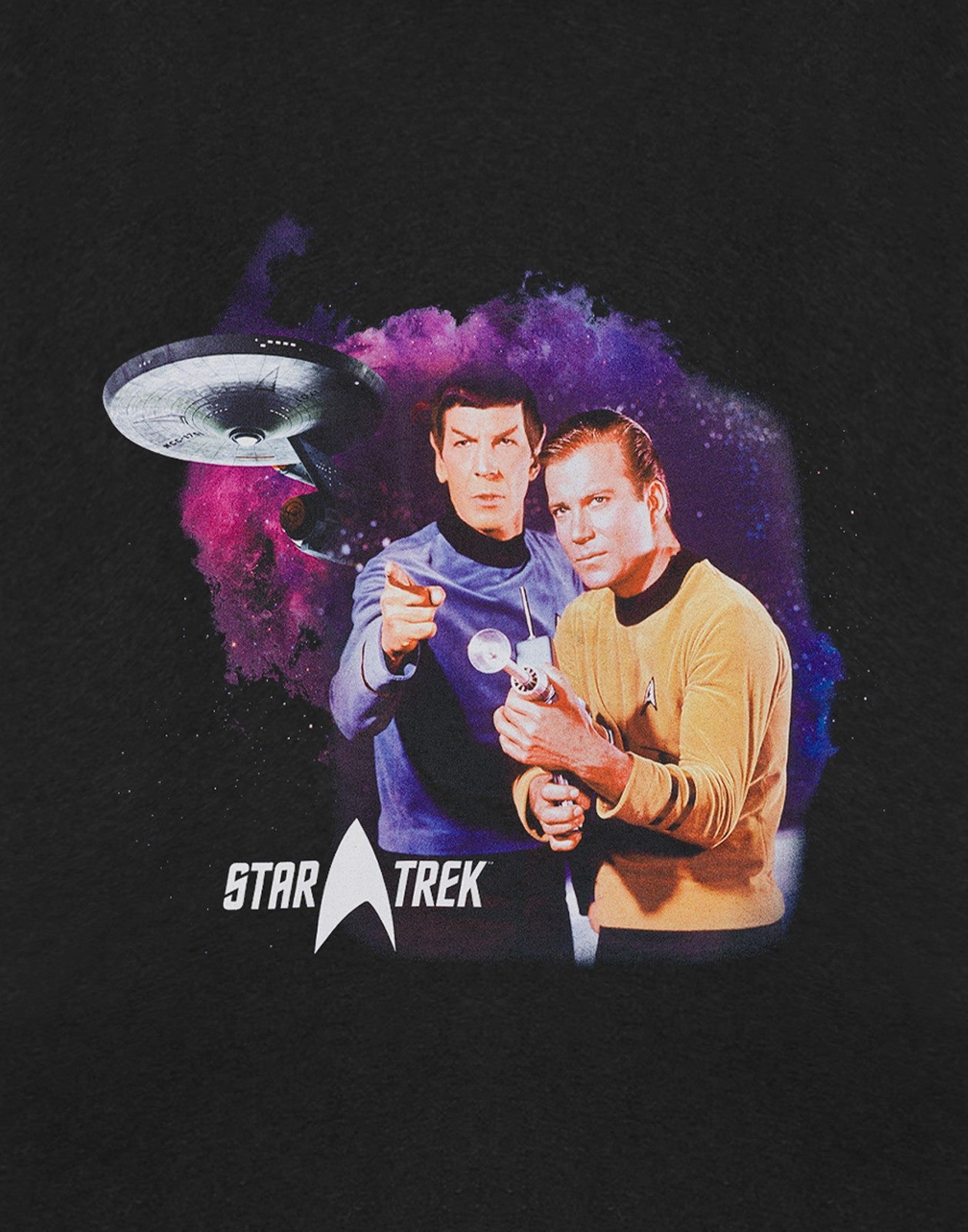 Star Trek Short Sleeved T-Shirt | Mens Black | Official Merch