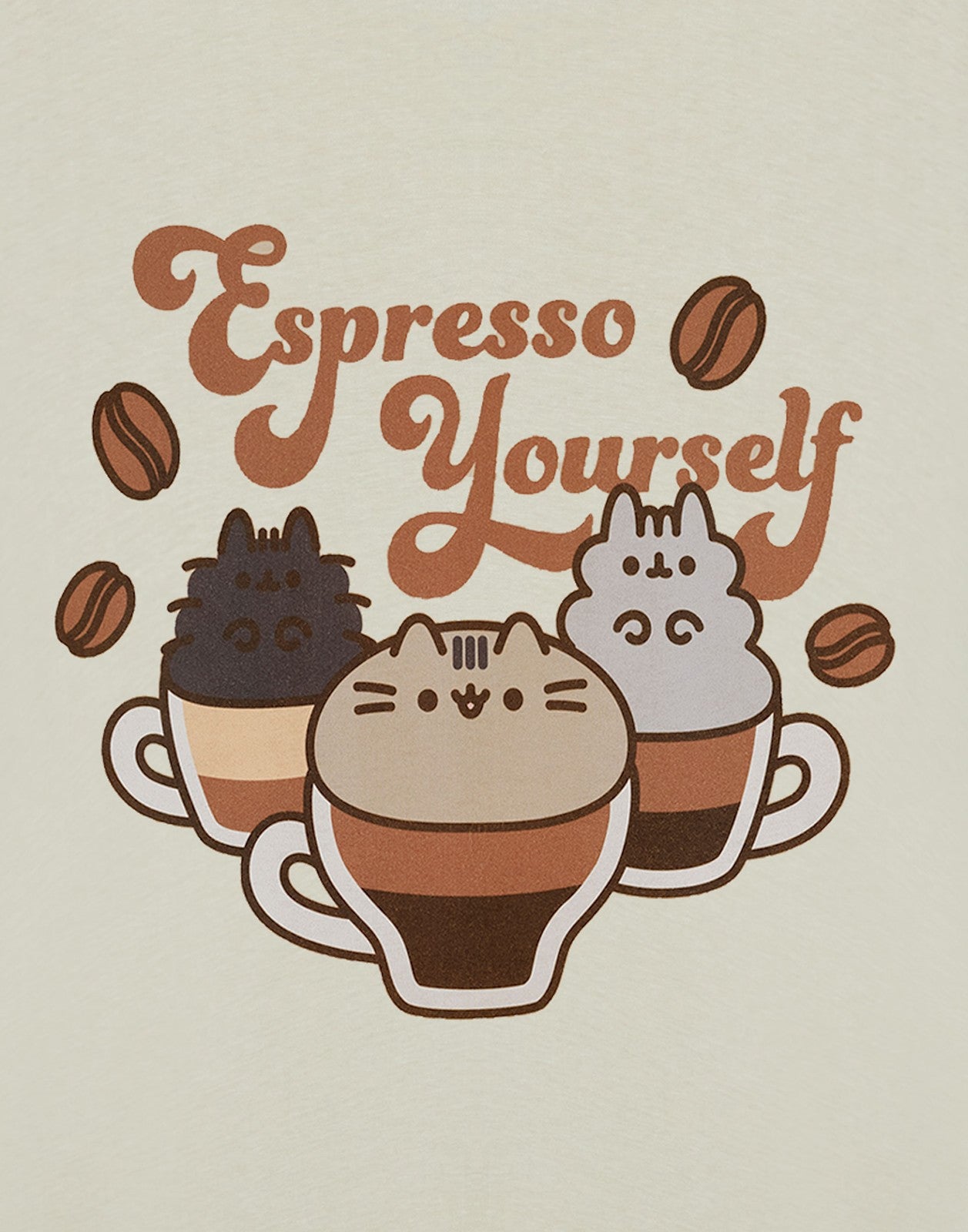 Pusheen Short Sleeved T-Shirt | Womens Oatmeal | Official Merch