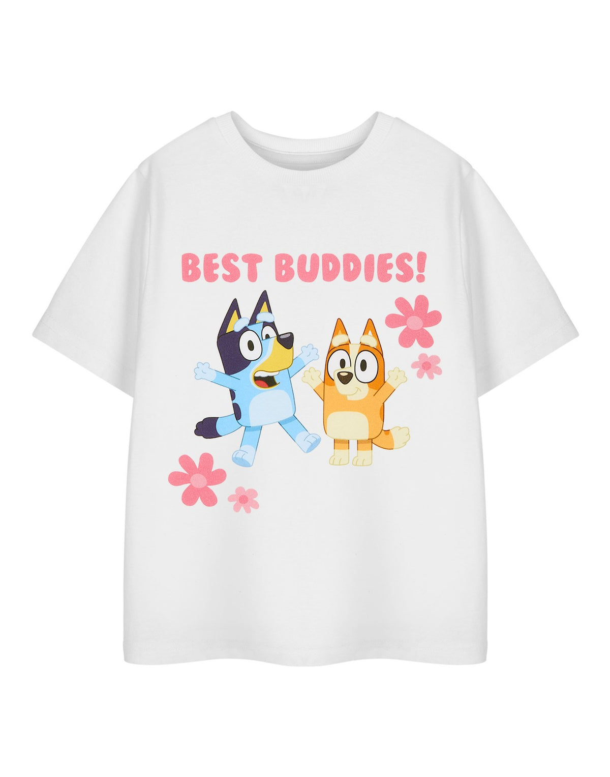 Bluey Short Sleeved T-Shirt | Girls White | Official Merch