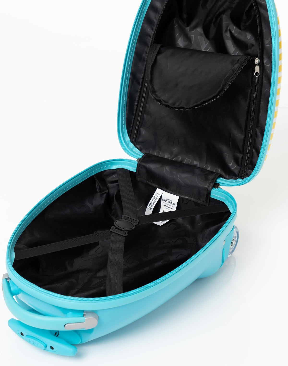 Baby Shark Small Suitcase | Unisex Kids Yellow Blue | Official Merch