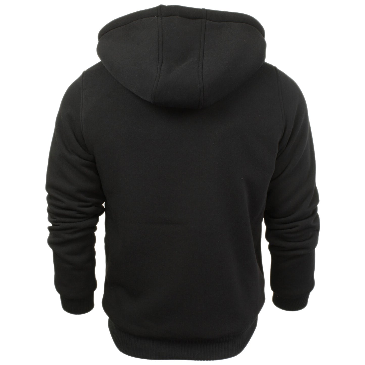 MENS HOODED PADDED SWEATSHIRT HOODY SHERPA FLEECE FUR LINED JUMPER JACKETS TOPS