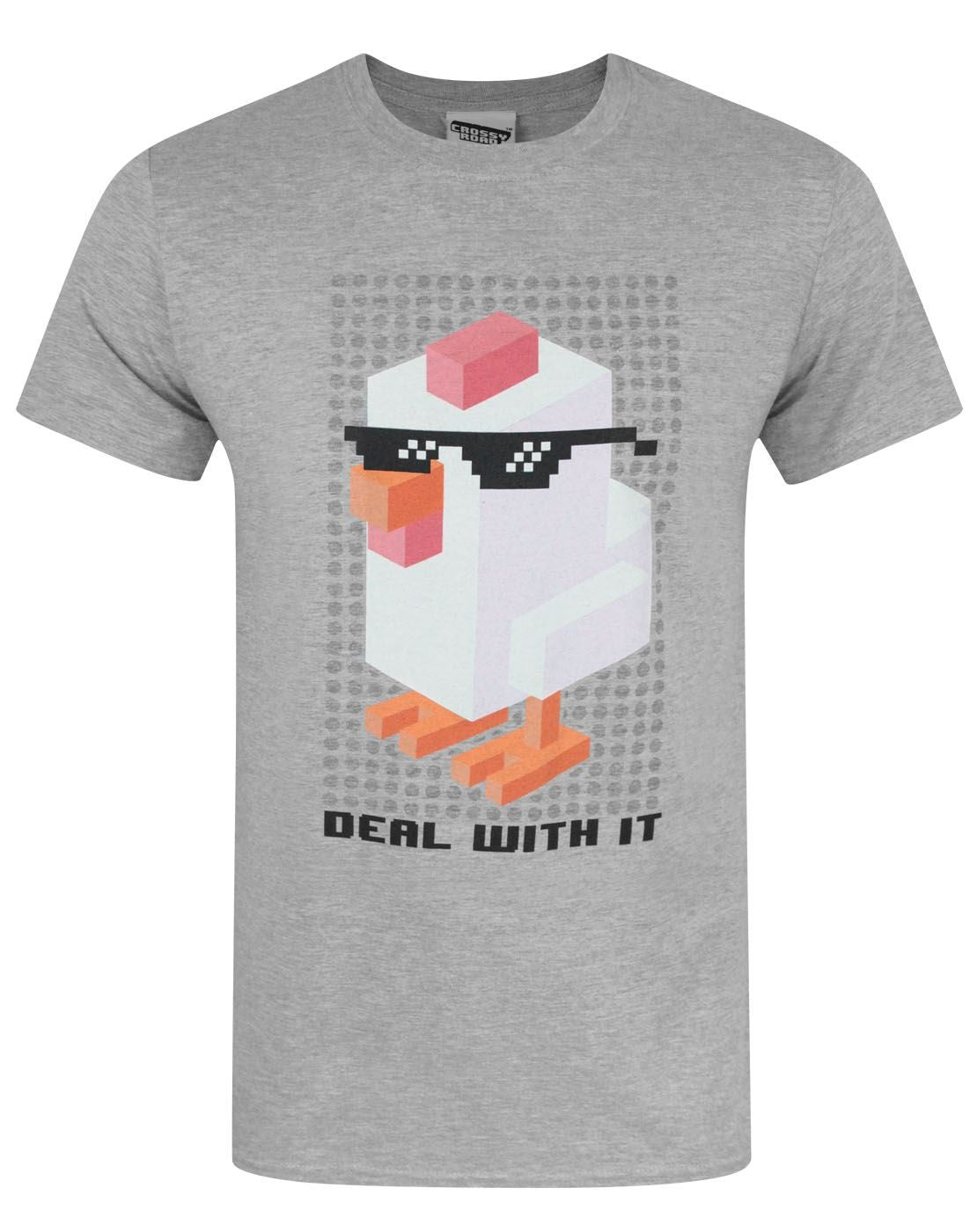 Crossy Road Short Sleeved T-Shirt | Mens Grey | Official Merch