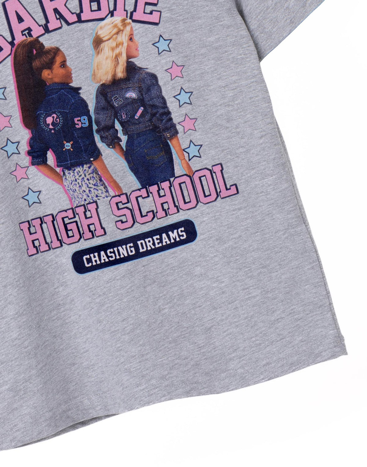 Barbie Short Sleeved T-Shirt | Girls Grey Marl | Official Merch