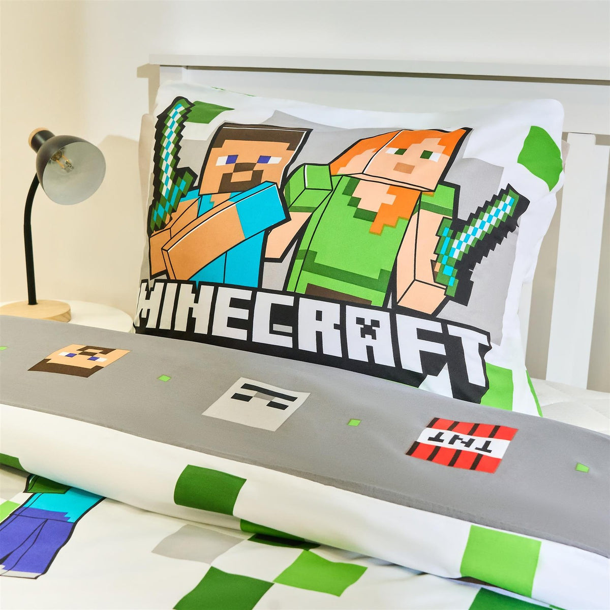 OHS x Minecraft Reversible Bedding Set Duvet Cover Pillowcase Kids