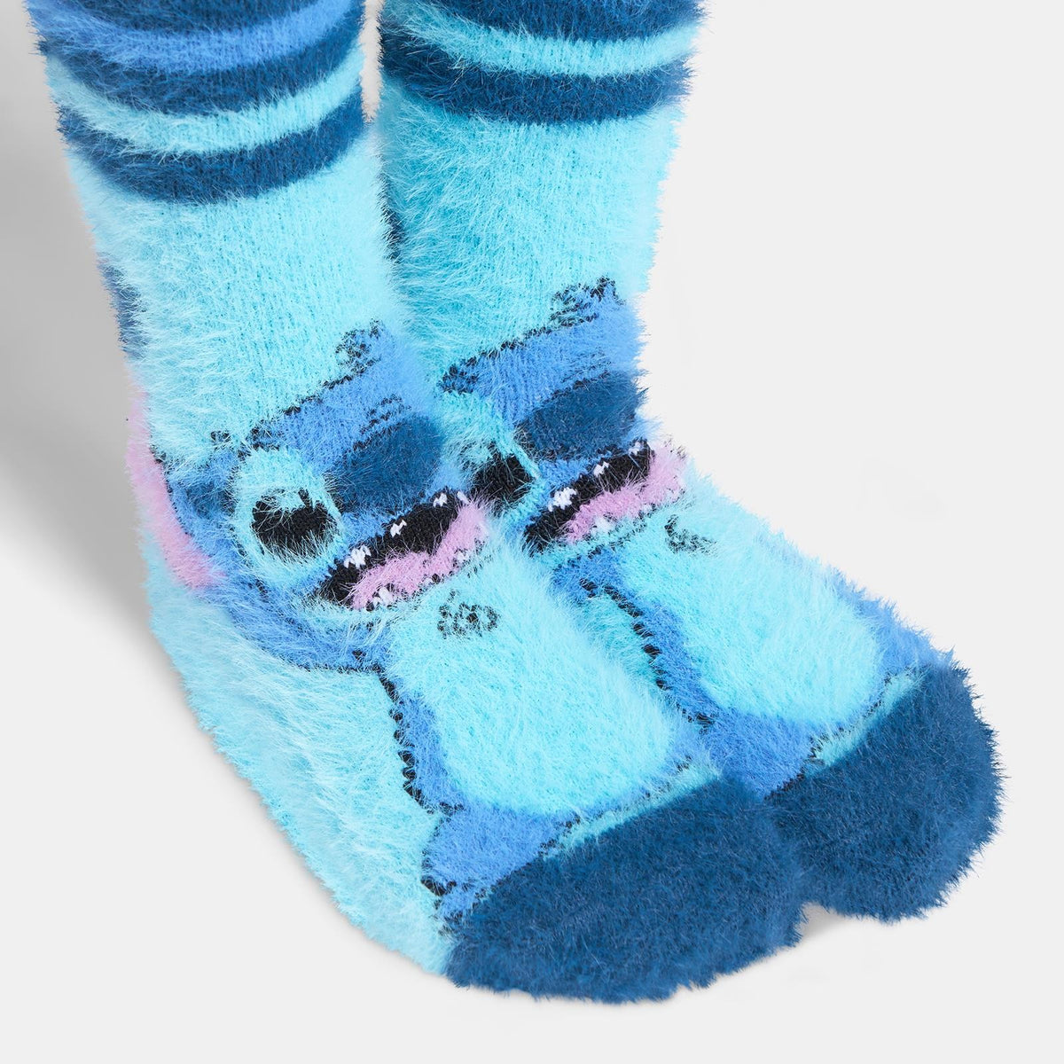 OHS x Stitch Socks 3 Pair Warm Soft Fluffy Fleece Indoor Bed Lounge Sock Slipper