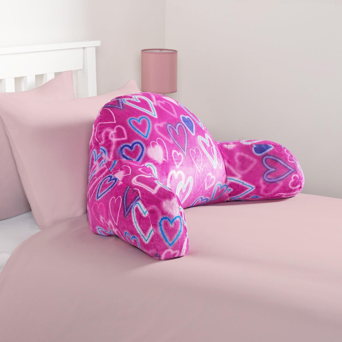 Heart Cuddle Cushion Kids Plump Reading Pillow Gamer Soft Arms Chair Support