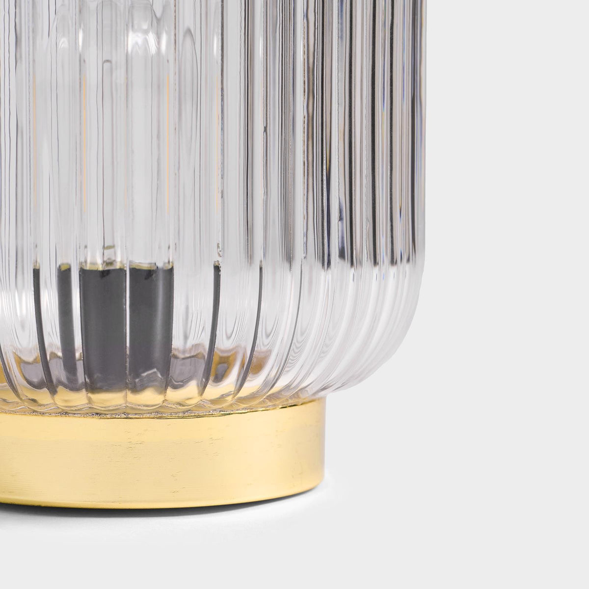 OHS Glass Cordless Lamp LED Battery Operated Decorative Table Night Light