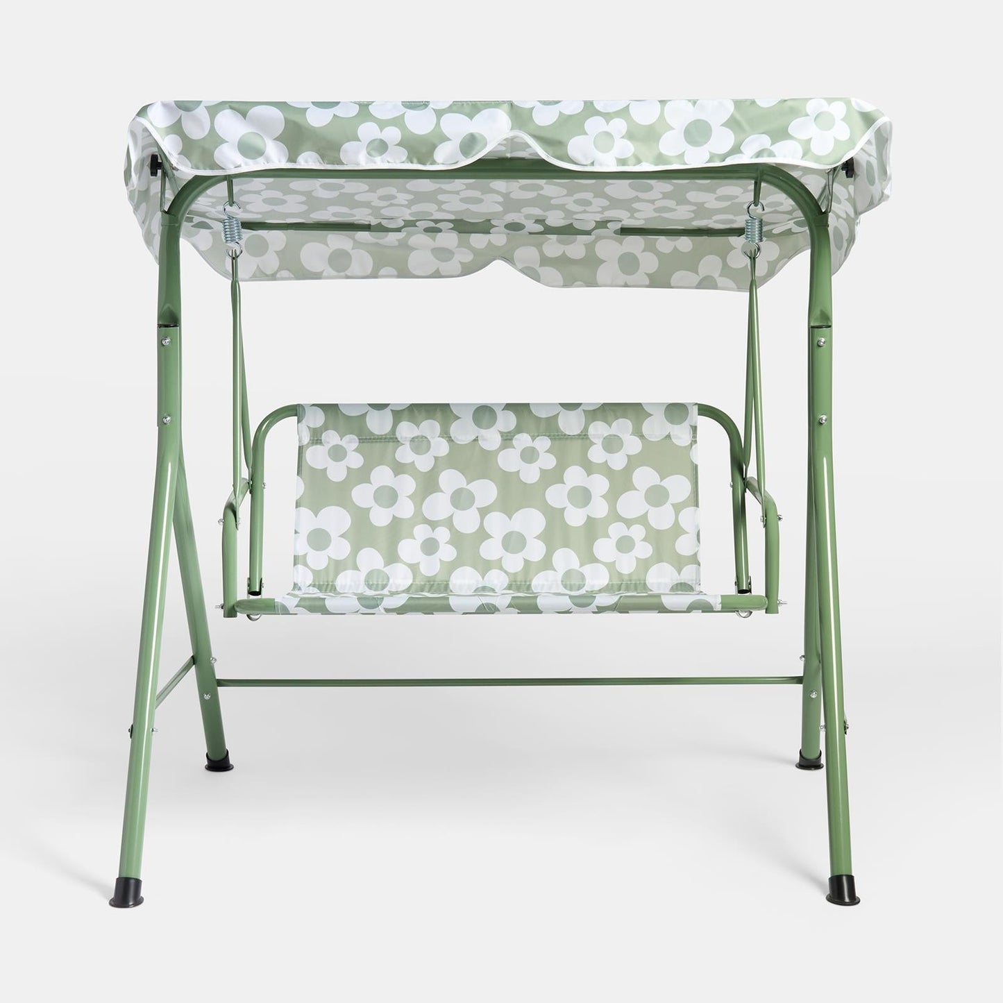 OHS Kids Swing Bench Canopy Daisy 2 Seater Garden Outdoor Patio Play Set