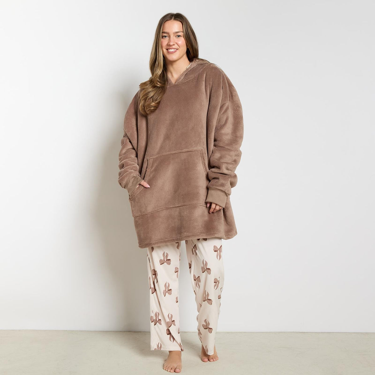 OHS Hoodie Blanket Oversized Ultra Plush Sherpa Giant Big Hooded Sweatshirt