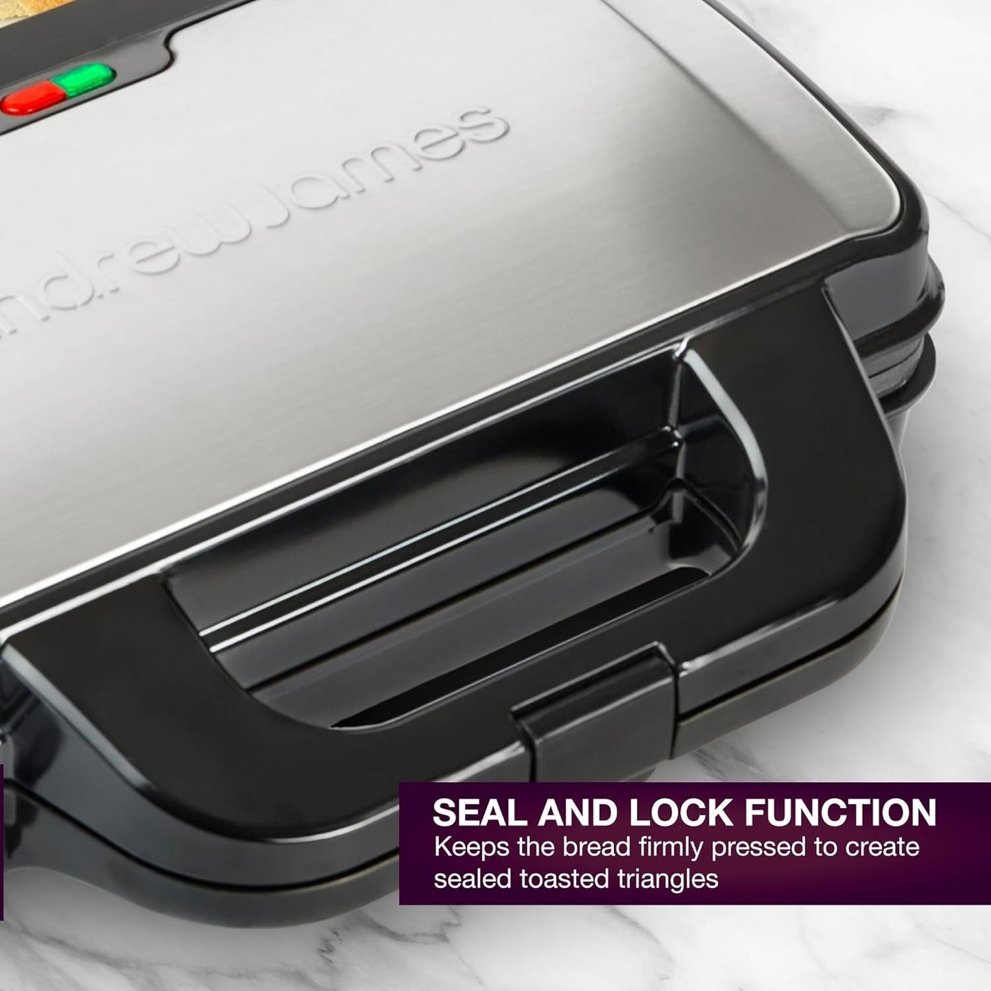 Toastie Maker Sandwich Toaster Extra Deep Fill Grill Toasty Machine Andrew James