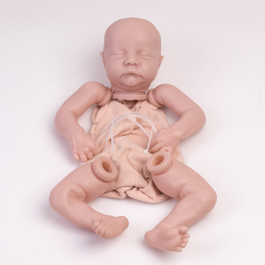 Unpainted 20" Realistic Reborn Doll Kits DIY Baby Kit Vinyl Silicone Dolls Parts