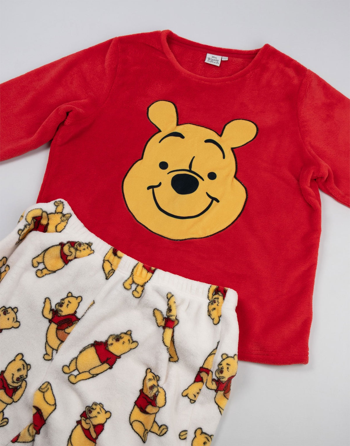 Winnie the Pooh Long Sleeve Long Leg Pyjama Set | Womens Red | Official Merch