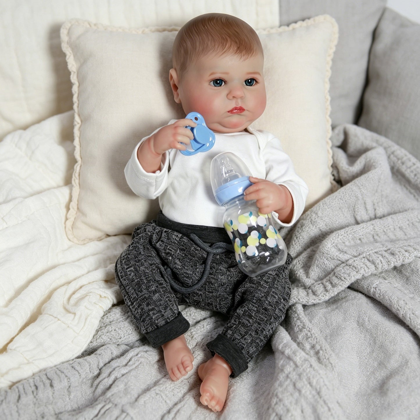 Real Life Reborn Baby Boy Doll Full Body Vinyl Silicone Newborn Babies Xmas Gift