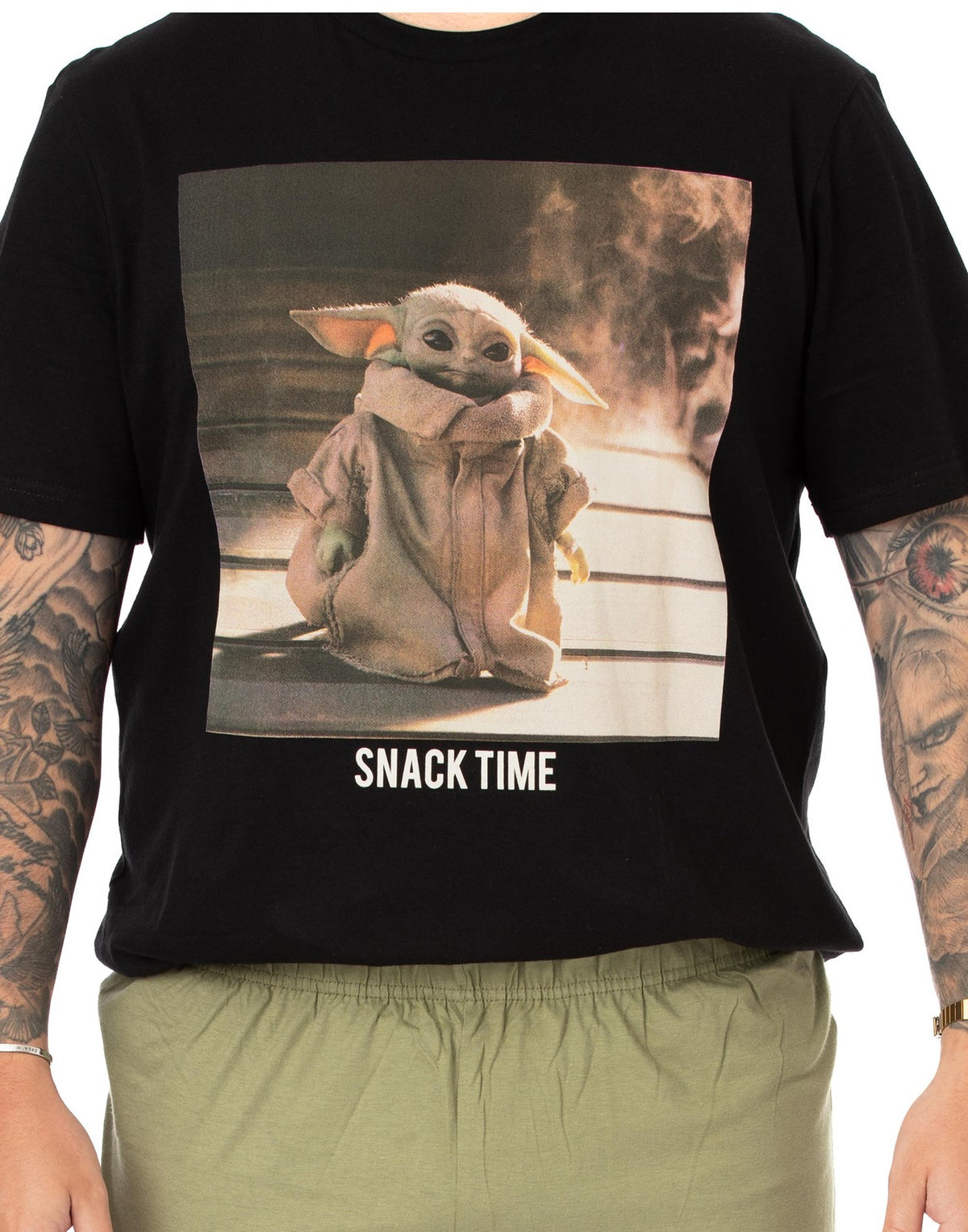 Star Wars Short Sleeve Long Leg Pyjama Set | Mens Black Green | Official Merch