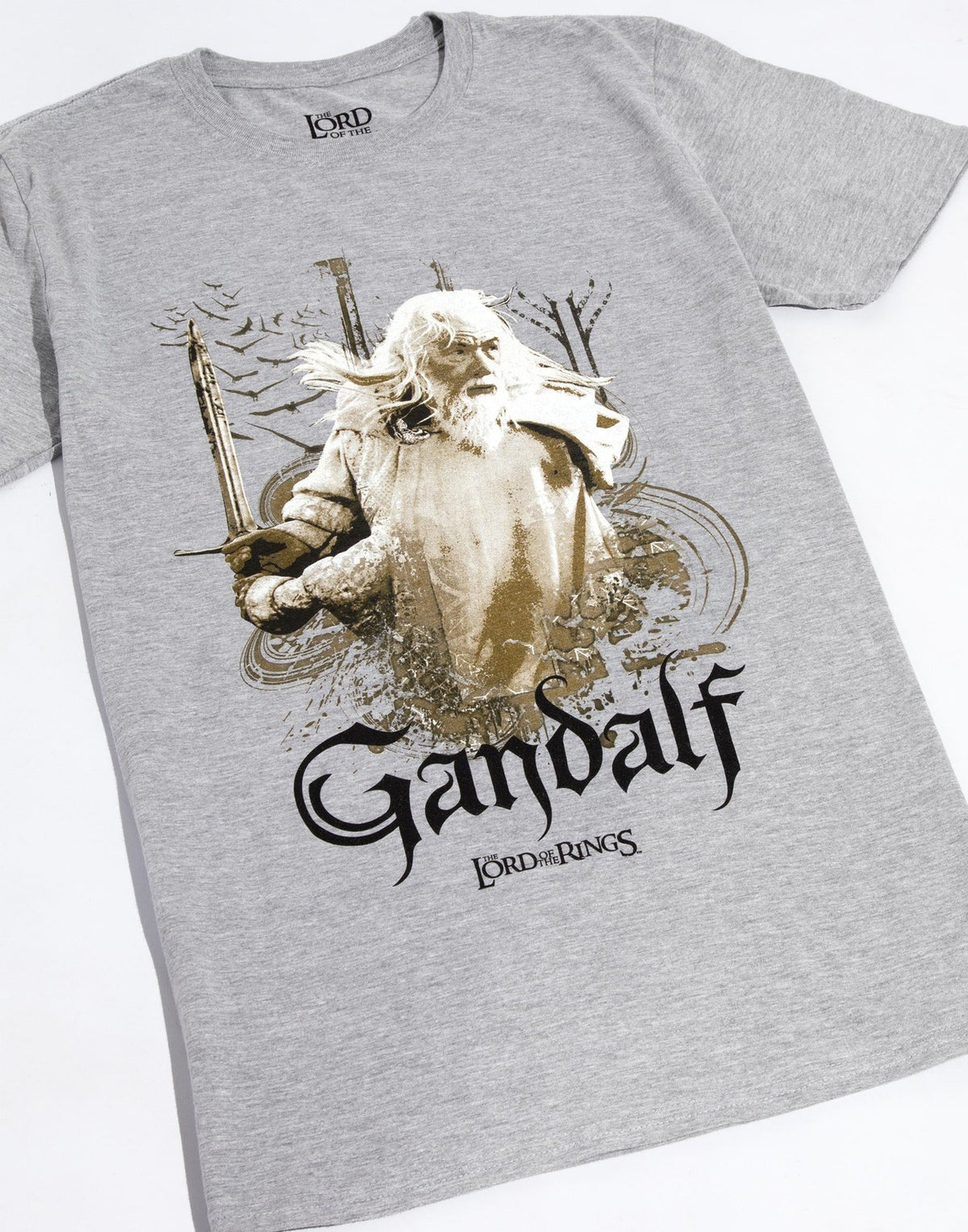 Lord Of The Rings Short Sleeved T-Shirt | Mens Grey | Official Merch