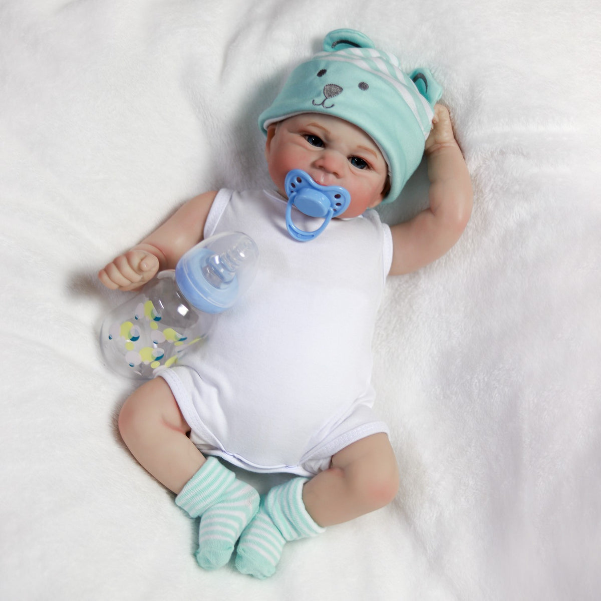 Realistic Reborn Baby Dolls Vinyl Silicone Handmade Real Newborn Boy Doll Gift