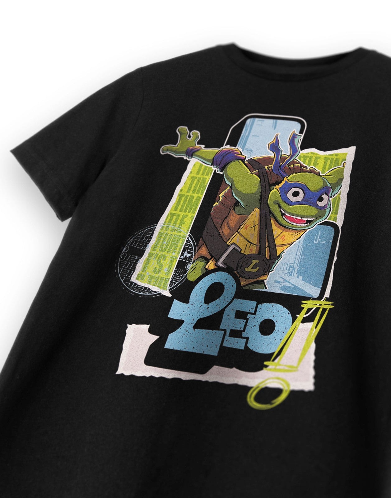 Teenage Mutant Ninja Turtles Short Sleeved T-Shirt | Boys Black | Official Merch
