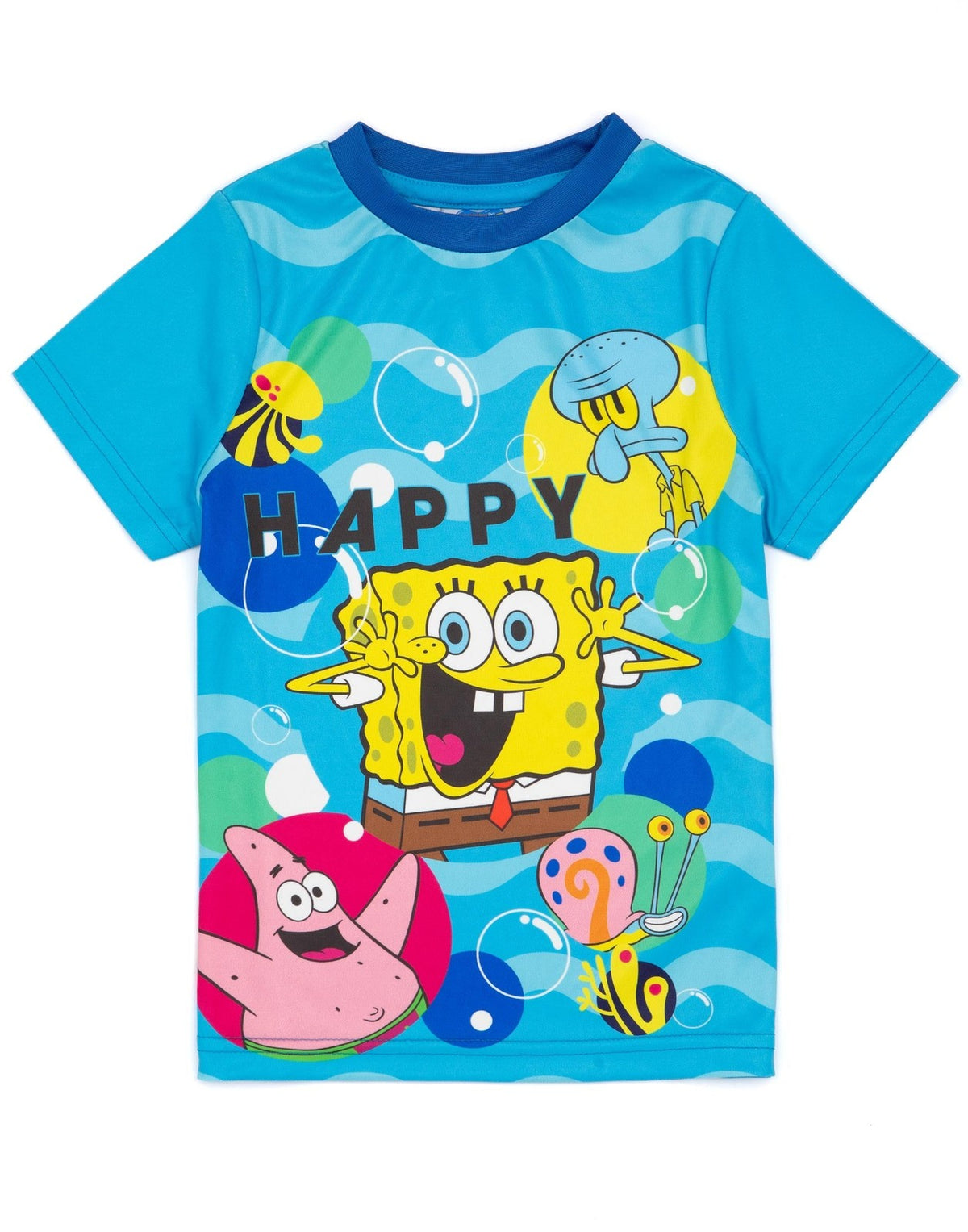 SpongeBob SquarePants Short Sleeve Long Leg Pyjama Set | Boys Blue | Official Me