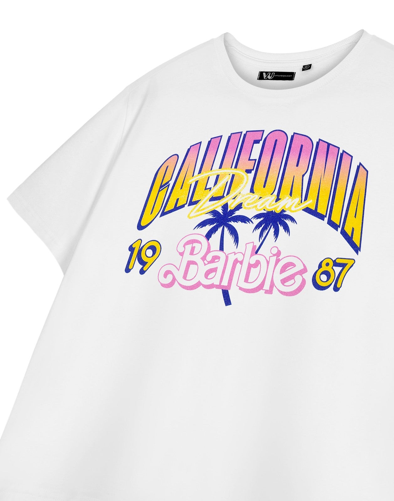 Barbie Cropped Short Sleeved T-Shirt | Womens White | Official Merch