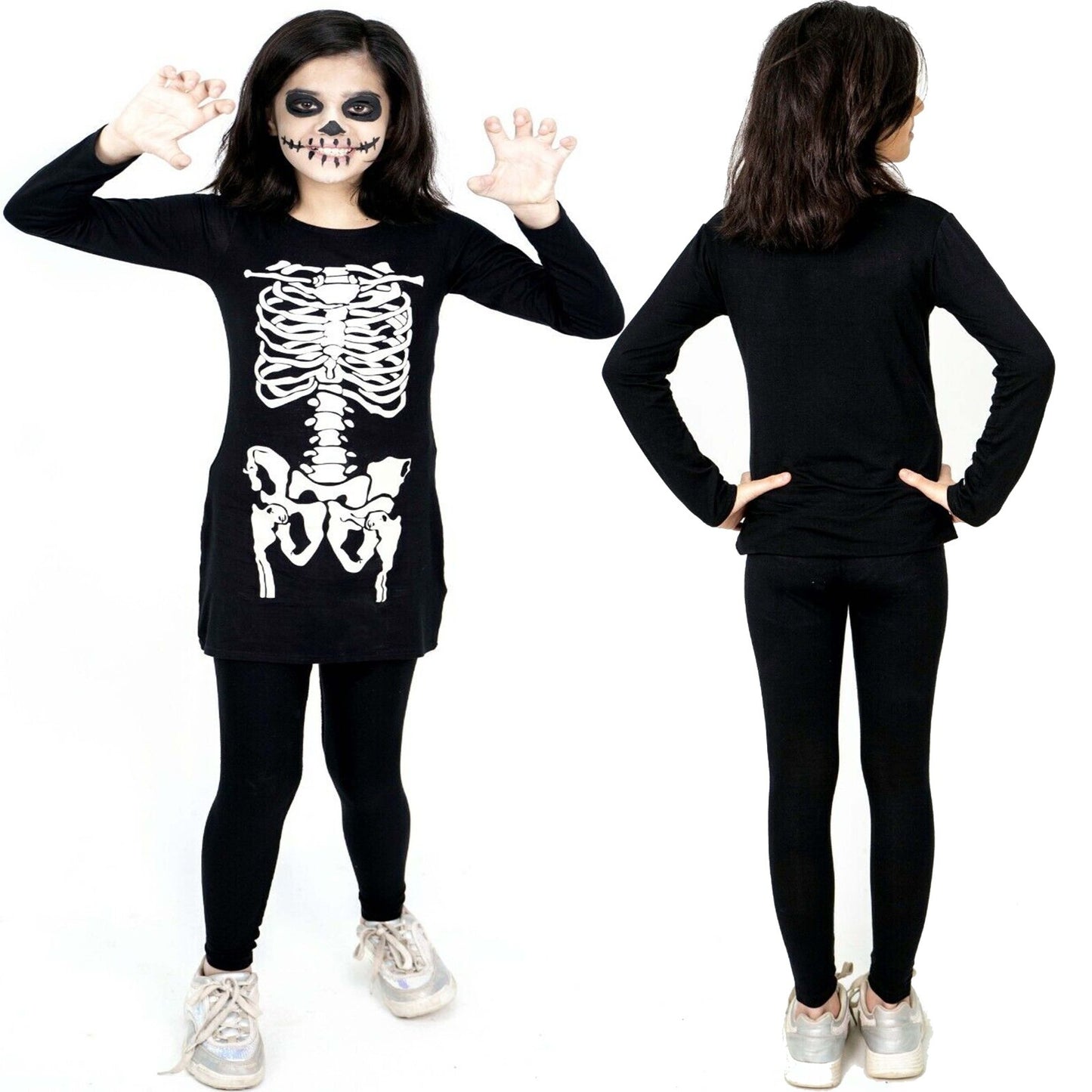 Kids Halloween Costumes Outfits Halloween Printed Leggings Girls Spooky Costume