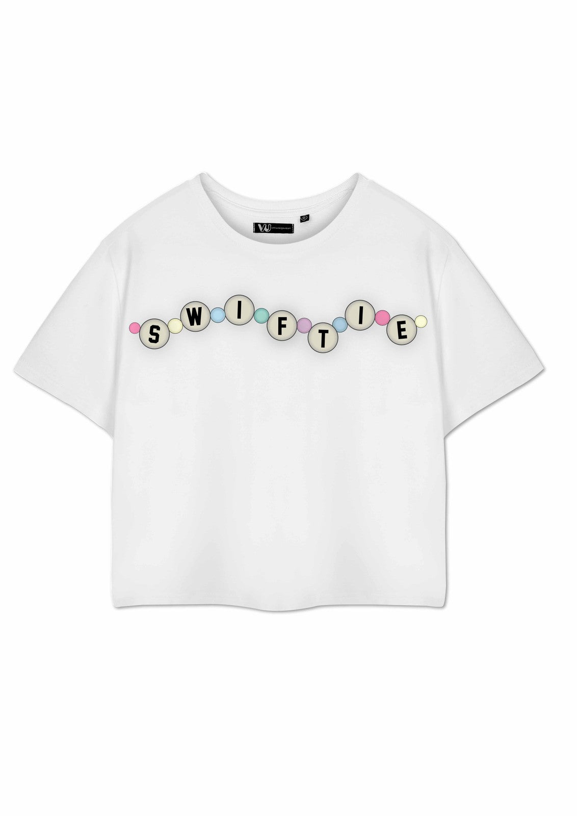 Show Me The Merch Cropped Short Sleeved T-Shirt | Womens White | Official Merch