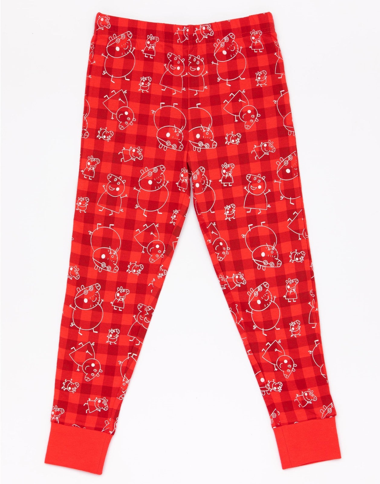 Peppa Pig Long Sleeve Long Leg Pyjama Set | Girls Red | Official Merch