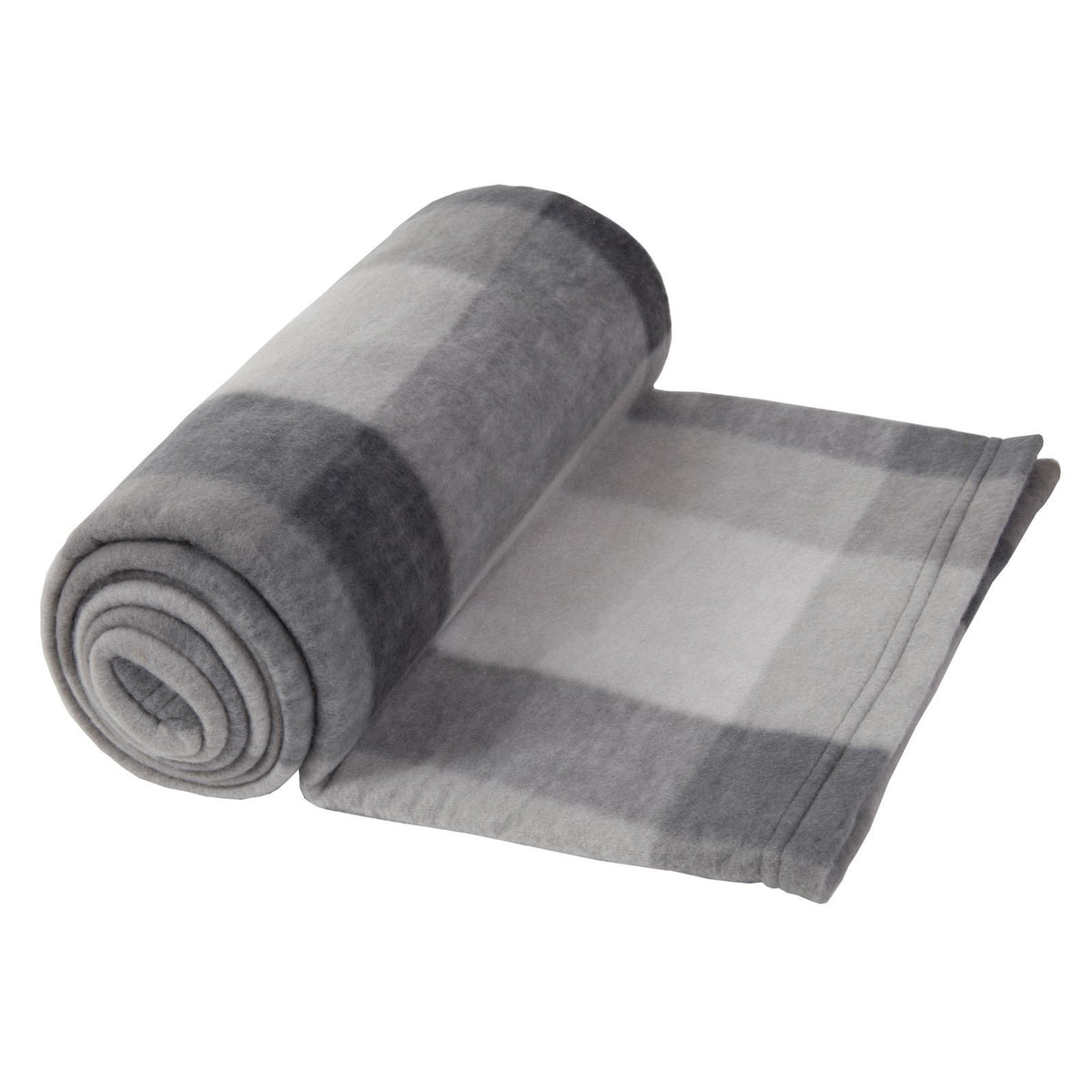 Dreamscene Tartan Check Throw Over Bed Warm Soft Blanket, Grey - 120 x 150 cm