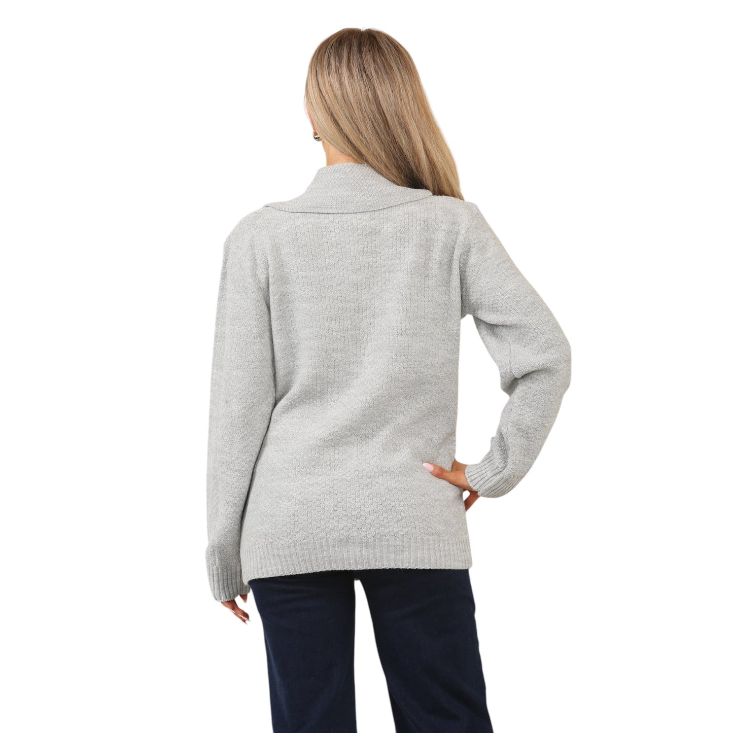 WOMENS ZIP UP CARDIGAN LADIES DIAMOND CABLE KNIT LONG SLEEVES SWEATER TOP JUMPER